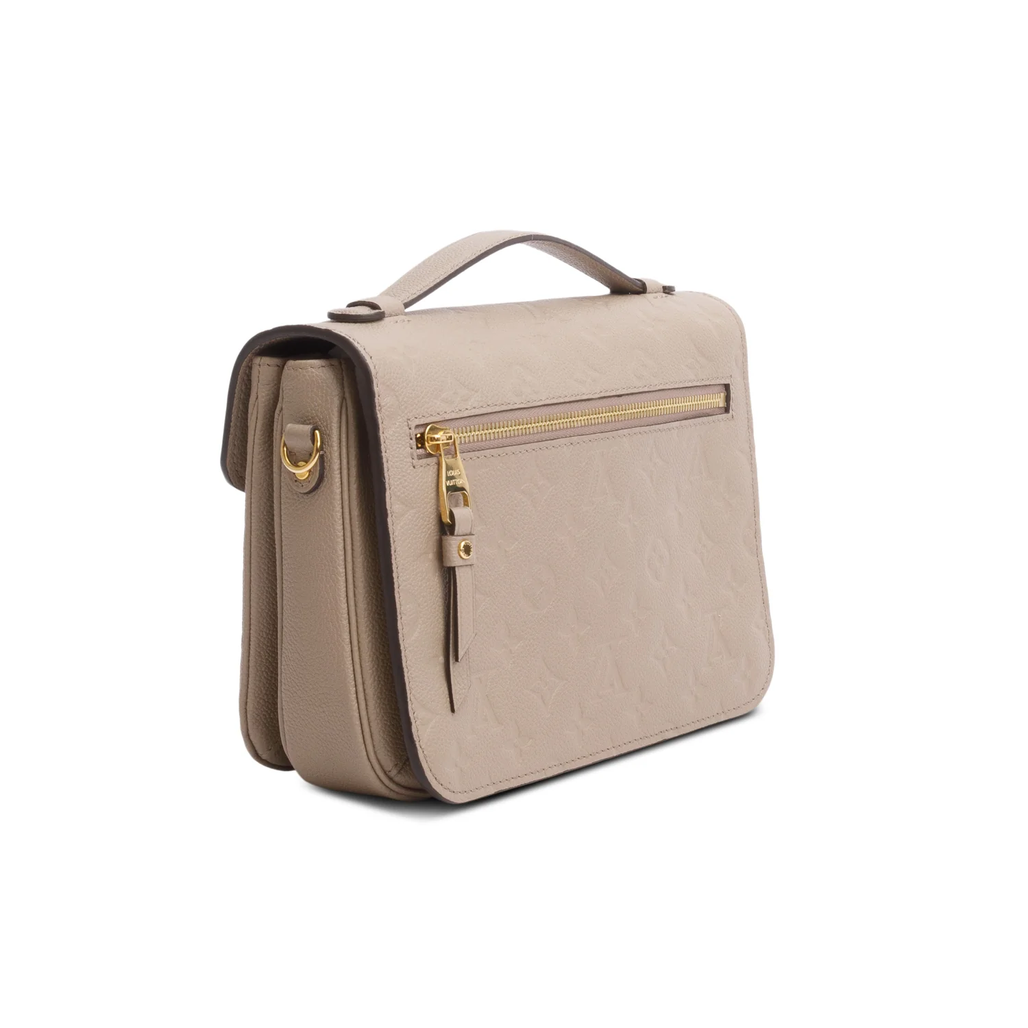 Louis Vuitton Taupe Monogram Empreinte Pochette Metis w/ Strap - Image 6