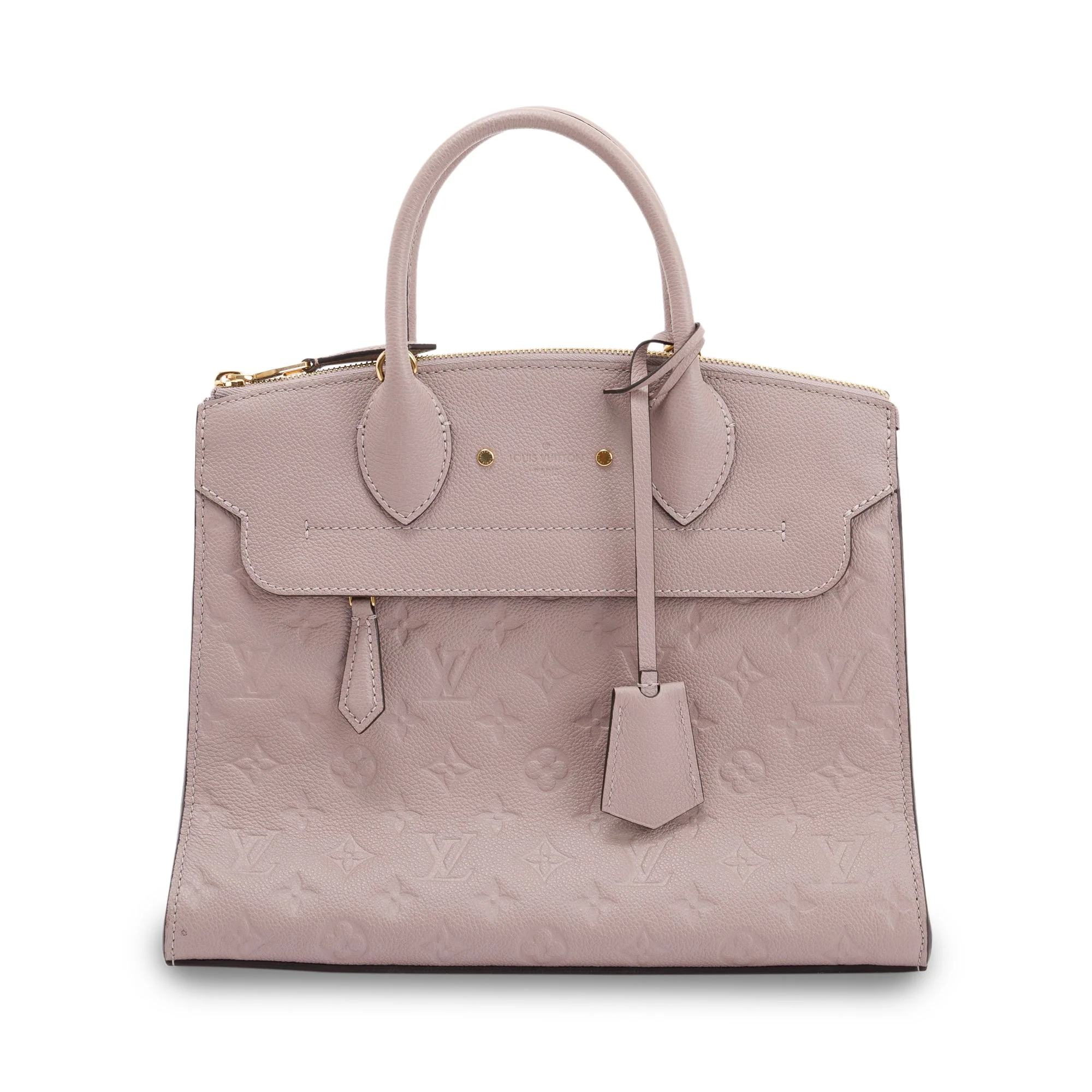 Louis Vuitton Turtledove Monogram Empreinte Pont Neuf MM Bag w/ Strap - Image 3