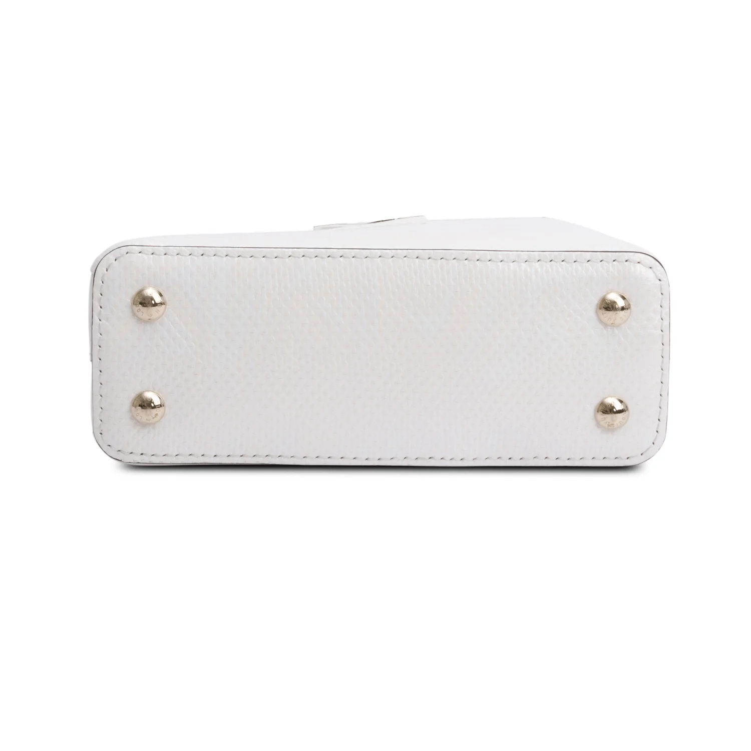 Louis Vuitton White Iridescent Python Capucines Mini - Image 5