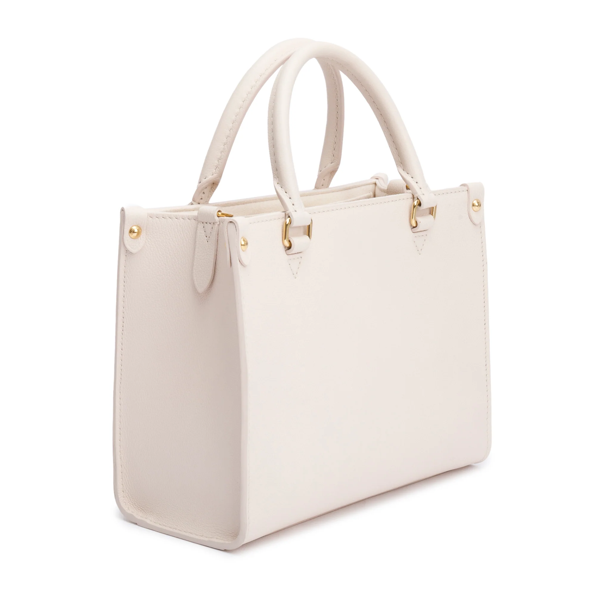Louis Vuitton White Leather Lock & Go Handle Bag w/ Receipt & Strap - Image 5