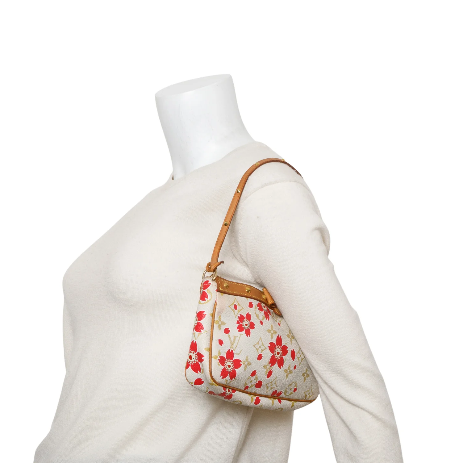 Louis Vuitton White Monogram Cherry Blossom Pochette Accessoires - Image 2