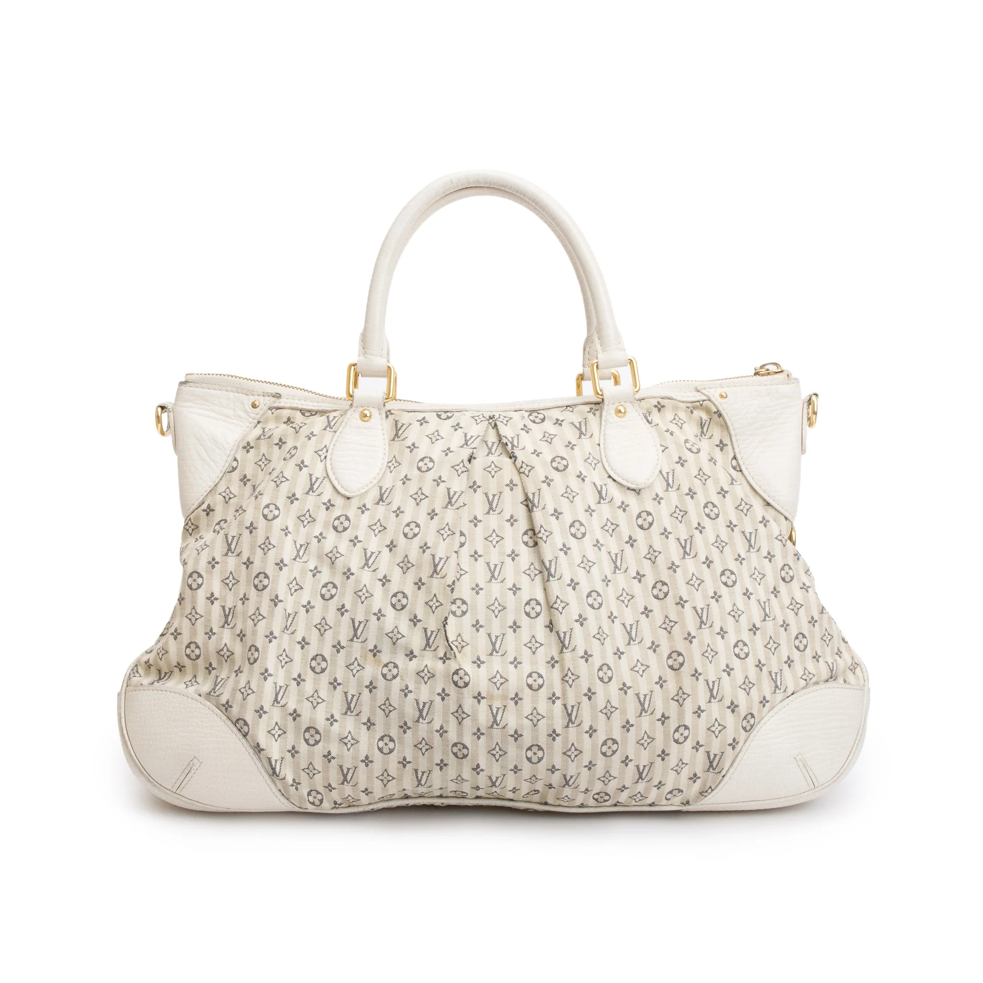 Louis Vuitton White Monogram Mini Lin Croisette Marina Bag w/ Strap - Image 4