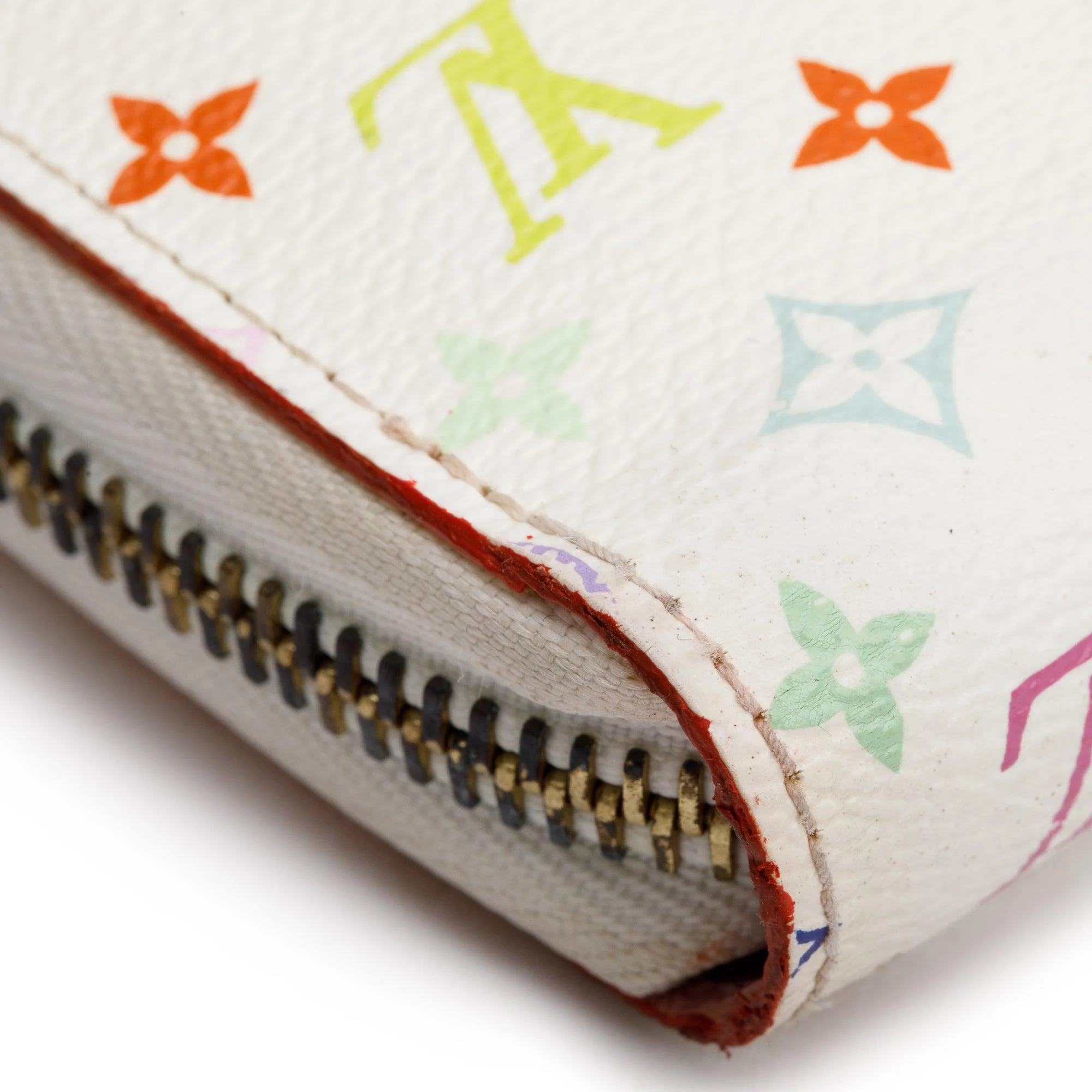 Louis Vuitton White Monogram Multicolor Zippy Wallet w/ Box - Image 9