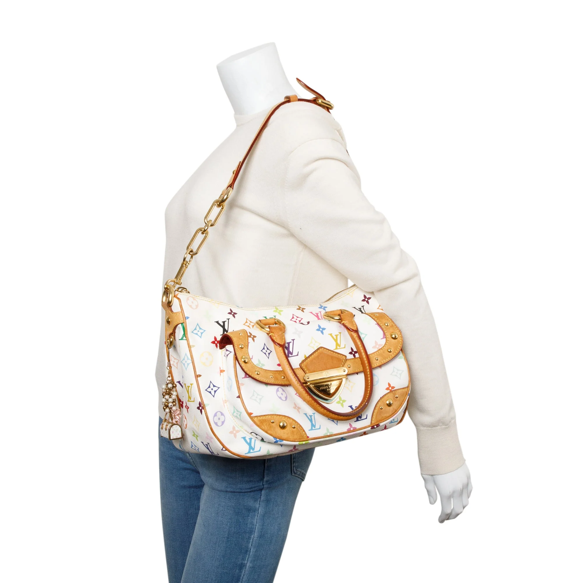 Louis Vuitton White Monogram Multicolore Rita w/ Strap - Image 2