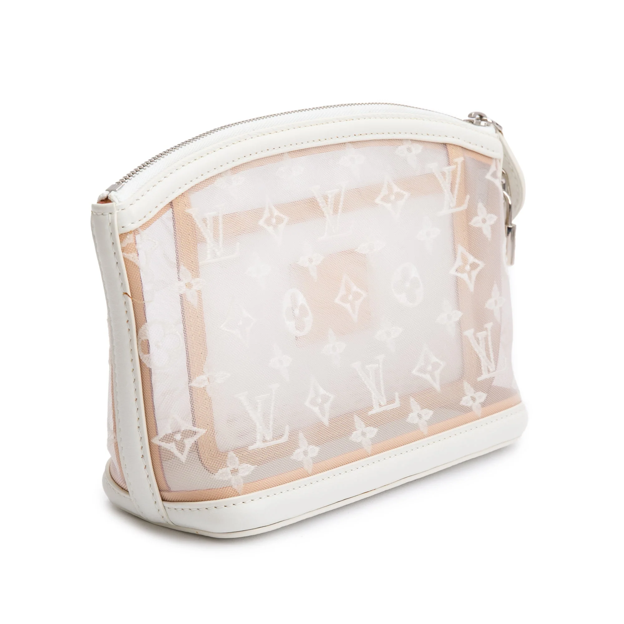 Louis Vuitton White Monogram Transparent Lockit Clutch - Image 2