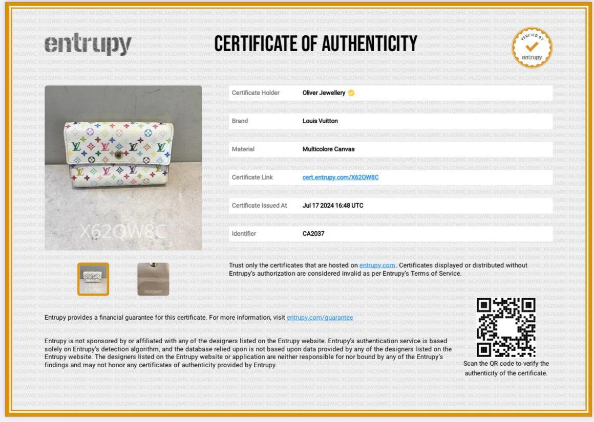 Louis Vuitton White Multicolor Monogram Alxandra Wallet w/ Box - Image 14