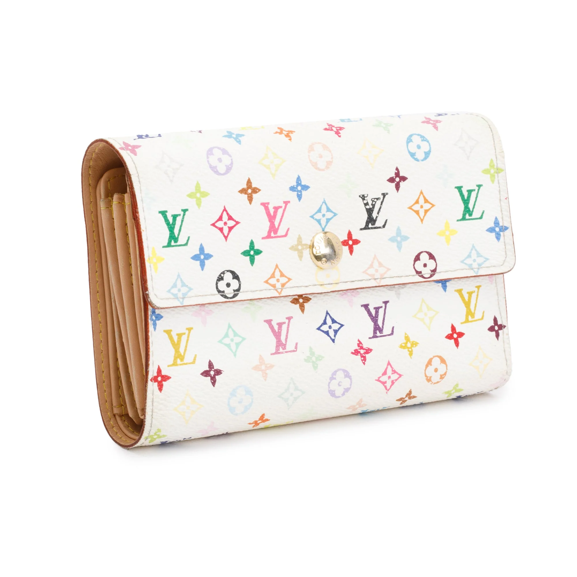 Louis Vuitton White Multicolor Monogram Alxandra Wallet w/ Box - Image 3