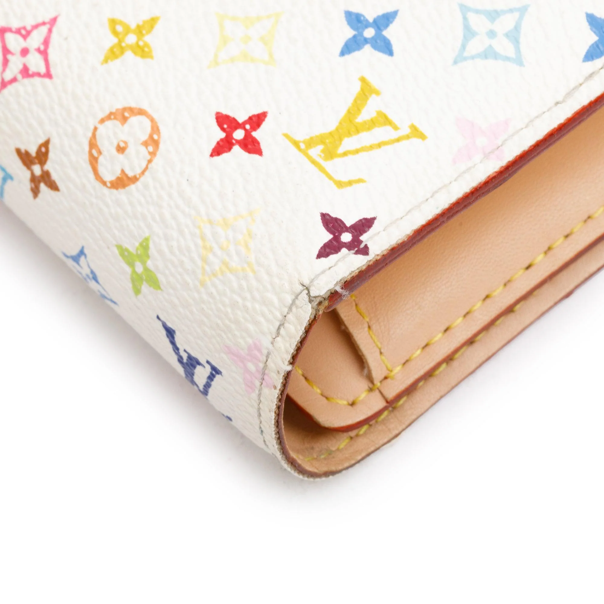 Louis Vuitton White Multicolor Monogram Alxandra Wallet w/ Box - Image 9