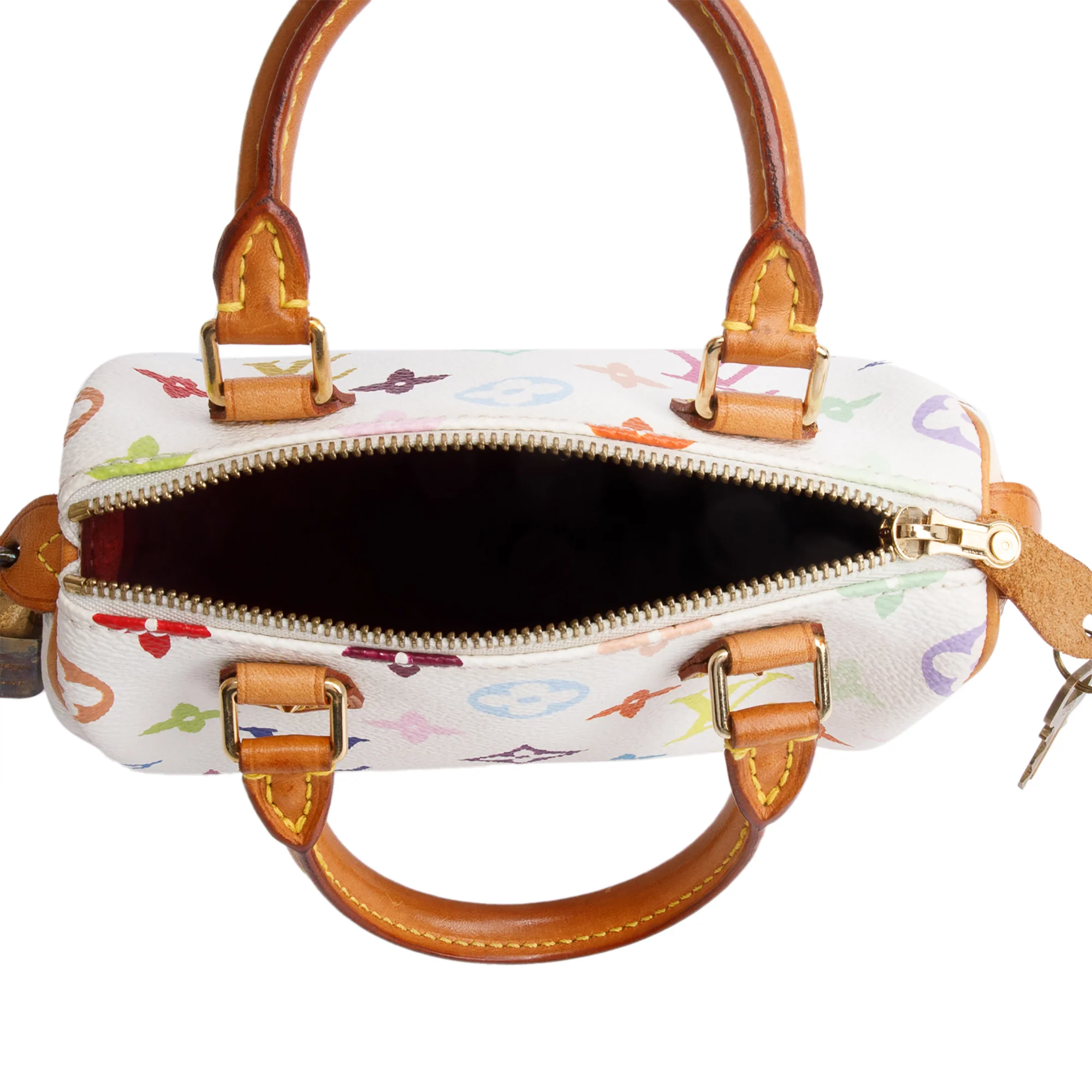 Louis Vuitton White Multicolore Mini HL Speedy w/ Box - Image 6