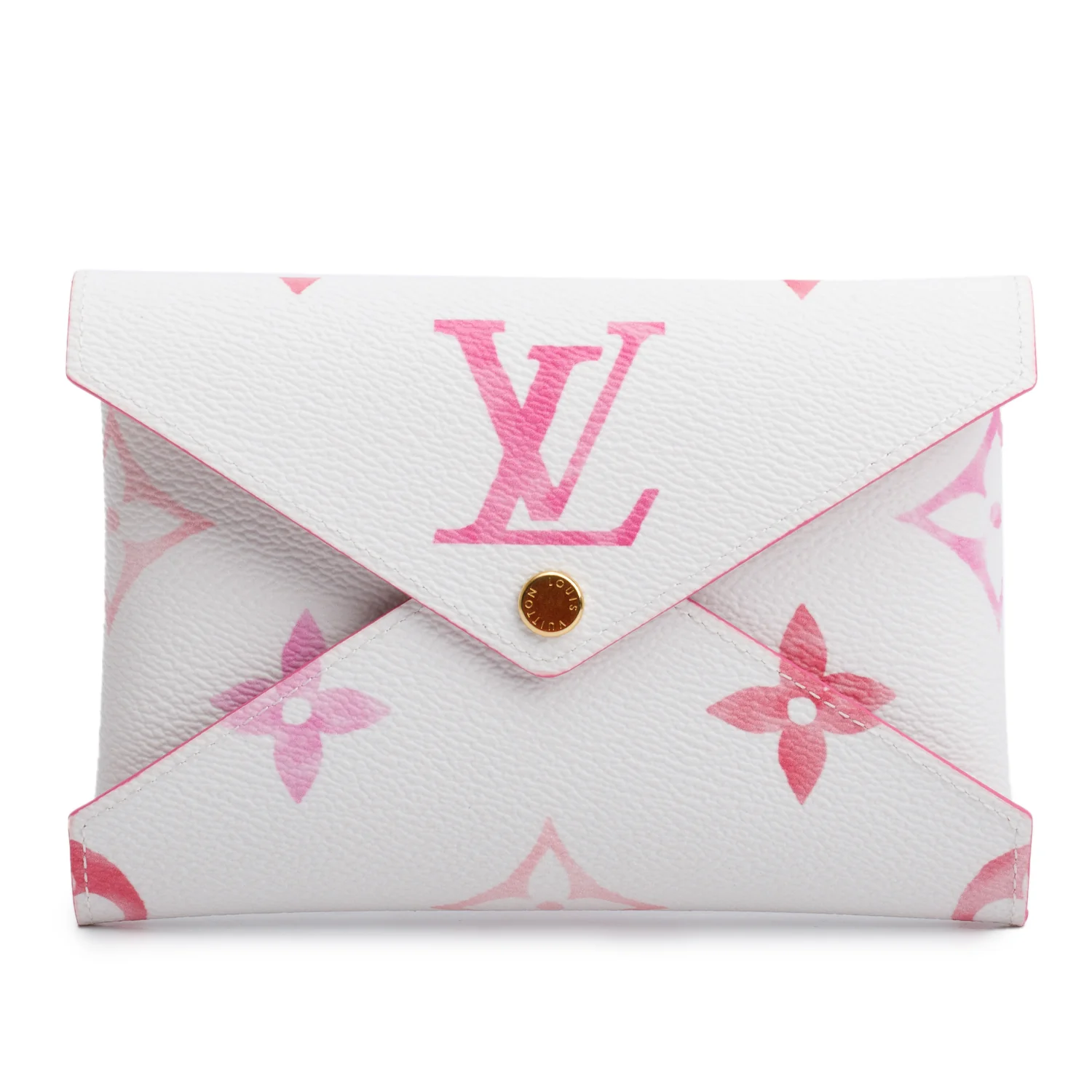 Louis Vuitton White/Pink Monogram By The Pool Kirigami Pochette MM & PM w/ Box - Image 3