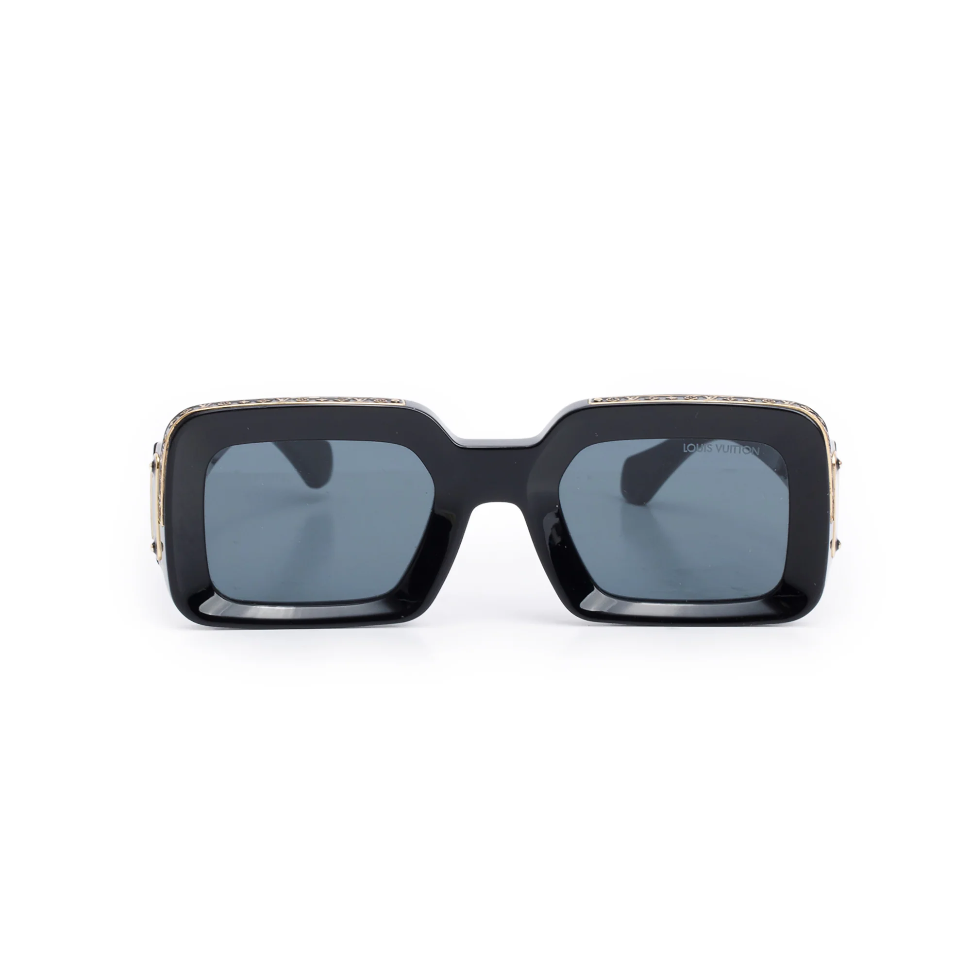 Louis Vuitton X Nigo 2021 Black Acetate 1.1 Zillionaires Sunglasses w/ Box & Case