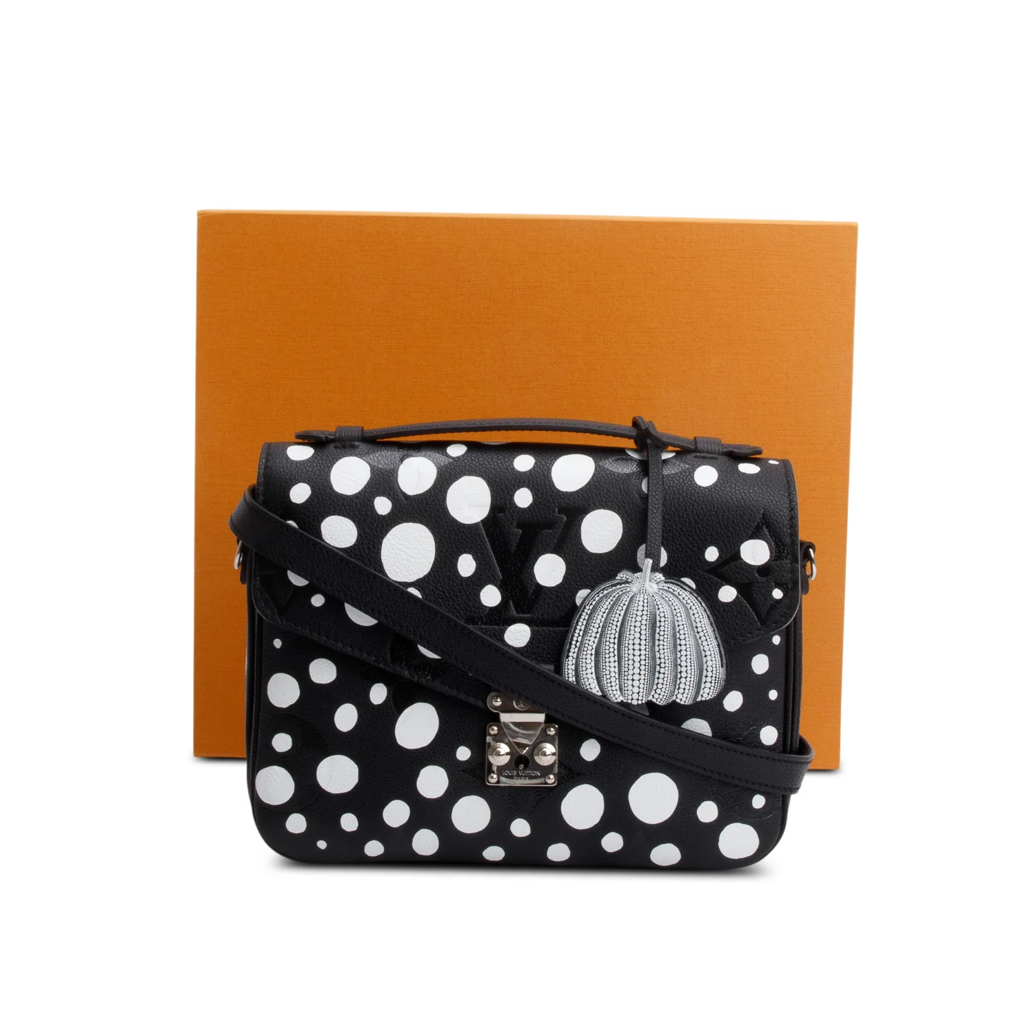 Louis Vuitton x Yayoi Kusama 2023 Black Infinity Dots Monogram Empreinte Leather Pochette Metis w/ Box - Image 3