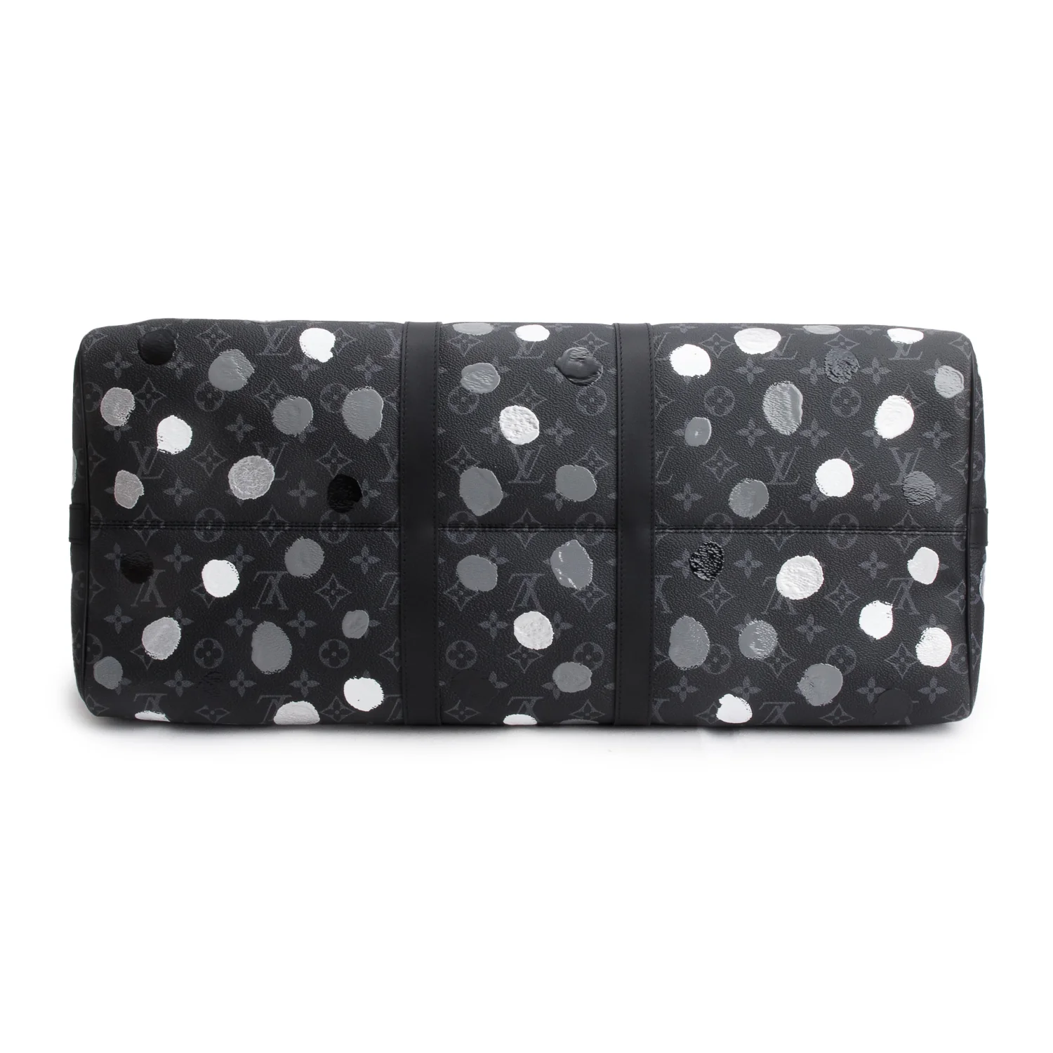 Louis Vuitton x Yayoi Kusama 2023 Monogram Eclipse Painted Dots Keepall Bandouliere 55 w/ Strap & Box - Image 7
