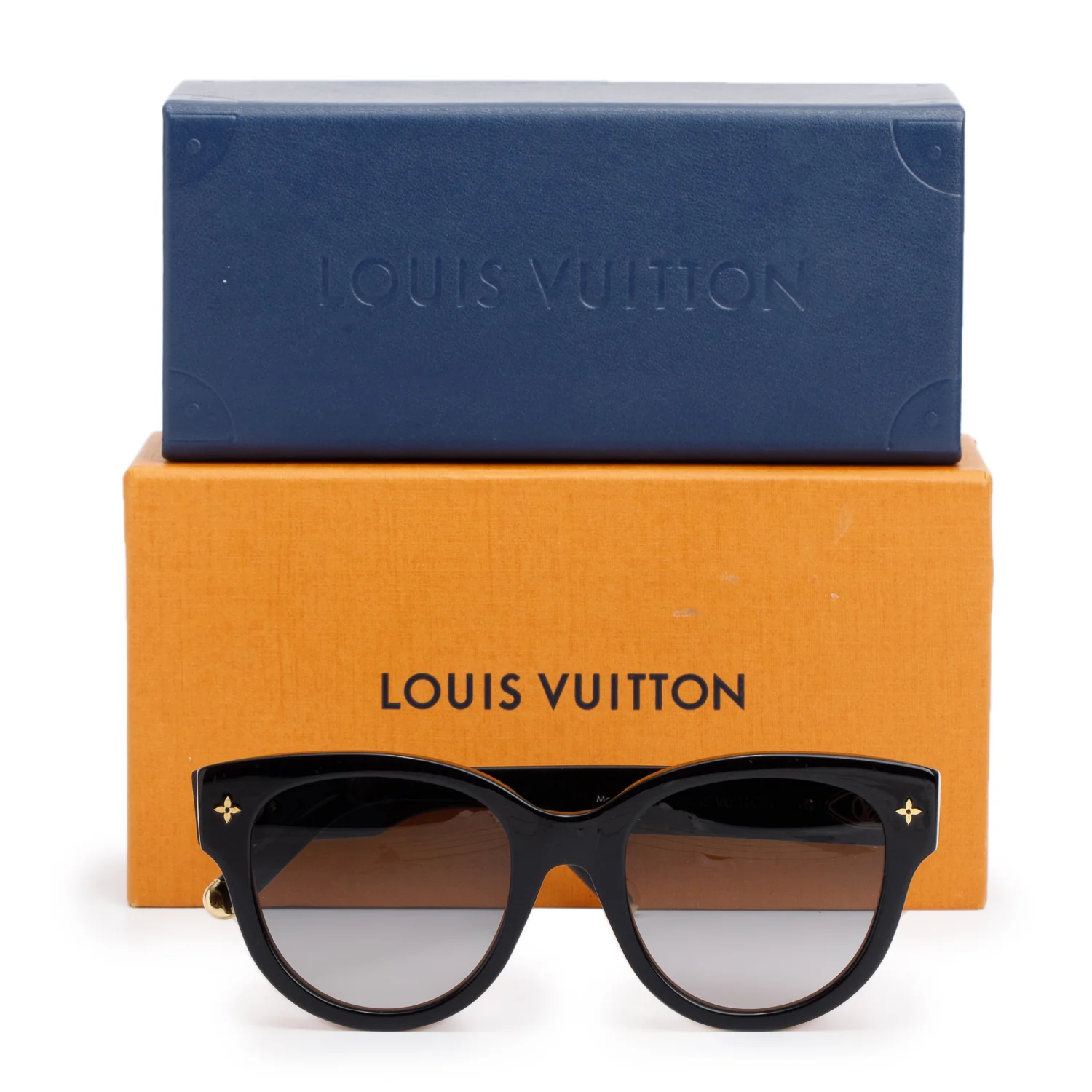 Louis Vuitton Z1526W Black Acetate My Monogram Round Sunglasses w/ Box & Case - Image 2