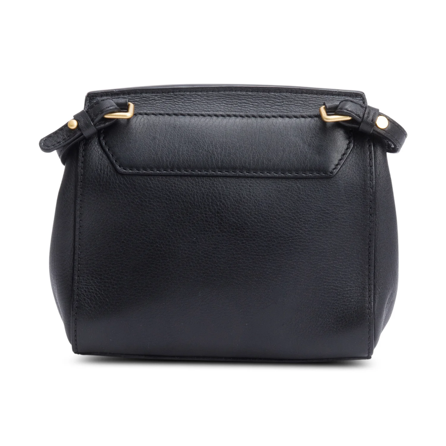 MCM Black Calf Leather Python Trim Flap Crossbody - Image 5