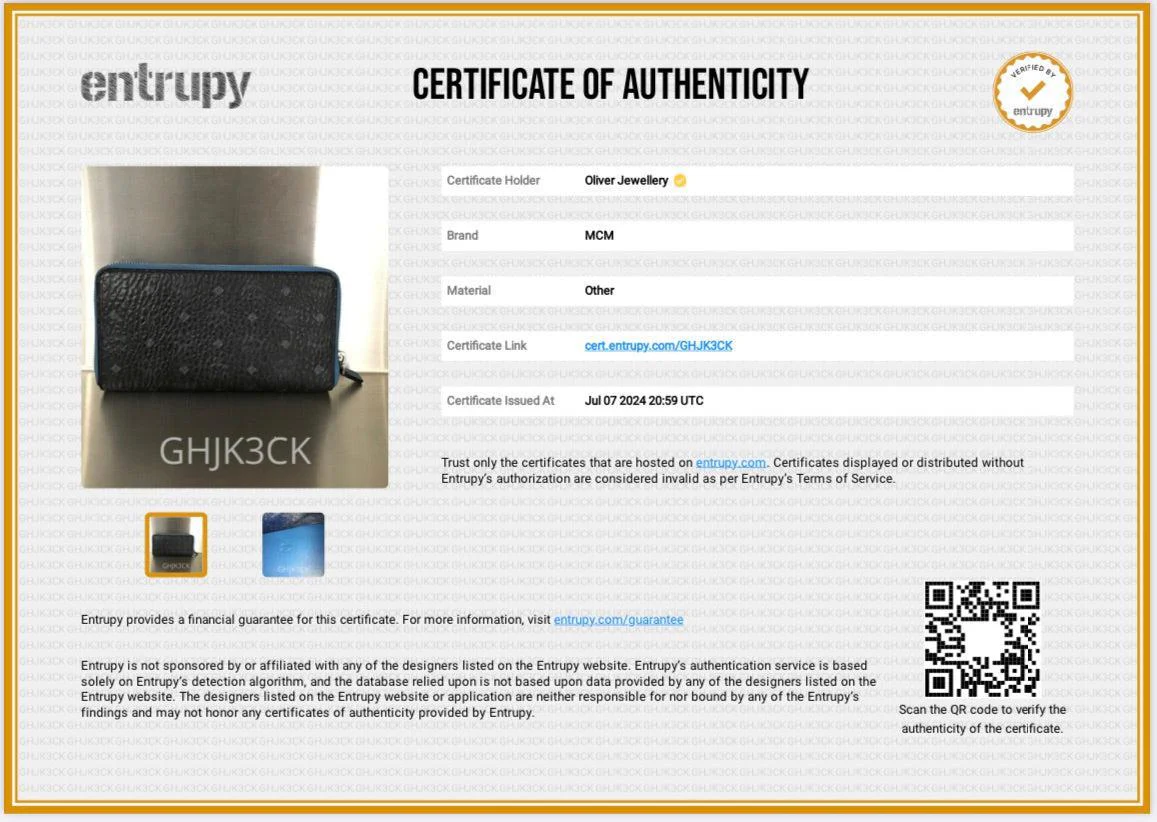 MCM Black Visetos Zip Around Wallet - Image 9