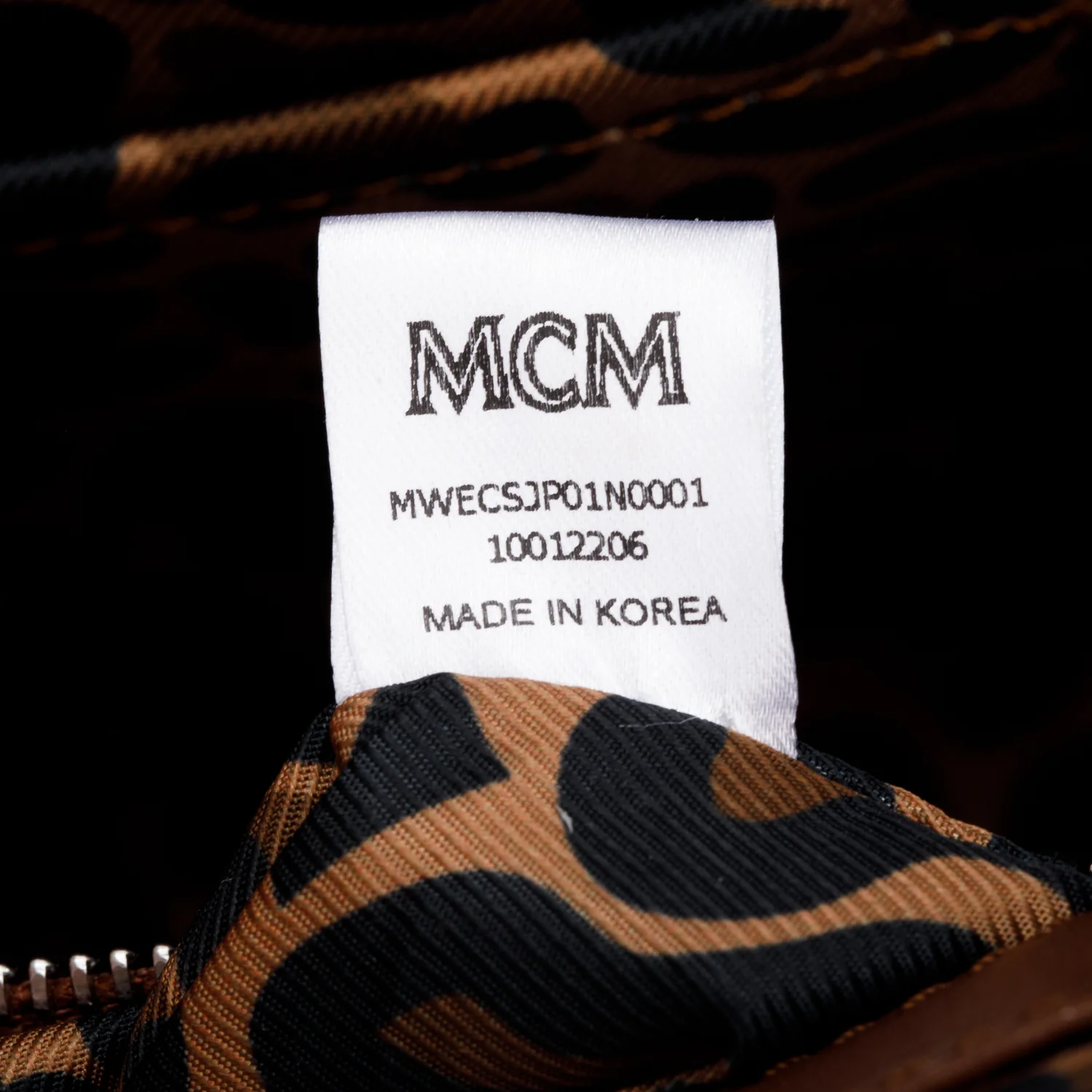 MCM Brown Leather Botanical Print Messenger Bag - Image 8