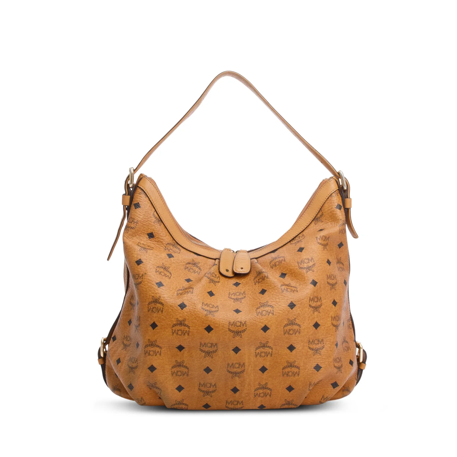 MCM Brown Visetos Hobo Bag - Image 4