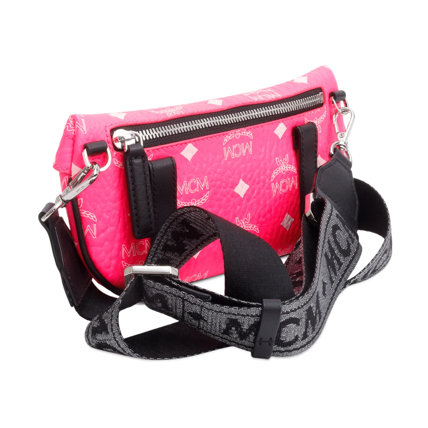 MCM Pink Visetos Small Crossbody Belt Bag - Image 4