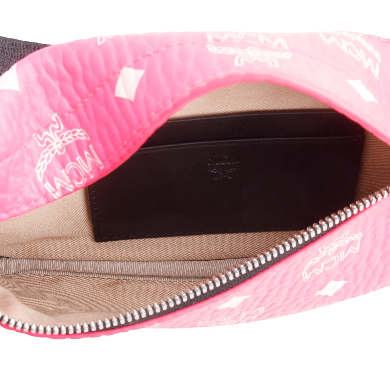 MCM Pink Visetos Small Crossbody Belt Bag - Image 6