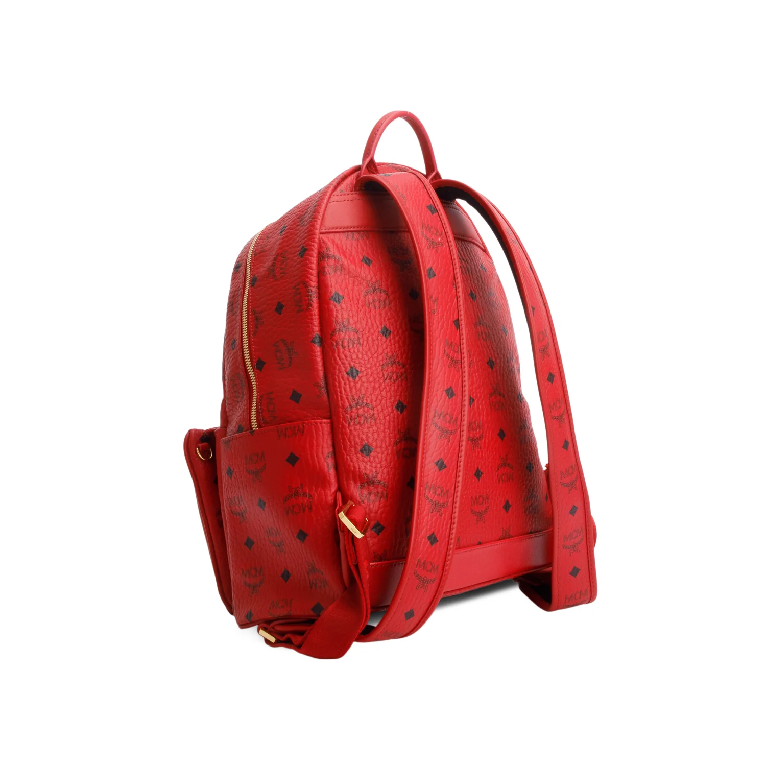 MCM Red Visetos Medium Stark Backpack - Image 5