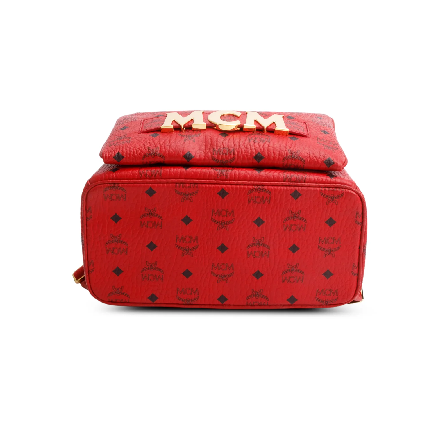 MCM Red Visetos Medium Stark Backpack - Image 6