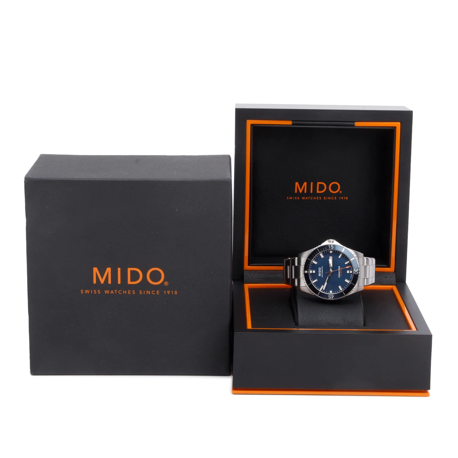 Mido Stainless Steel Ocean Star 200 42.5 MM Automatic Watch Blue Dial w/ Box - Image 2