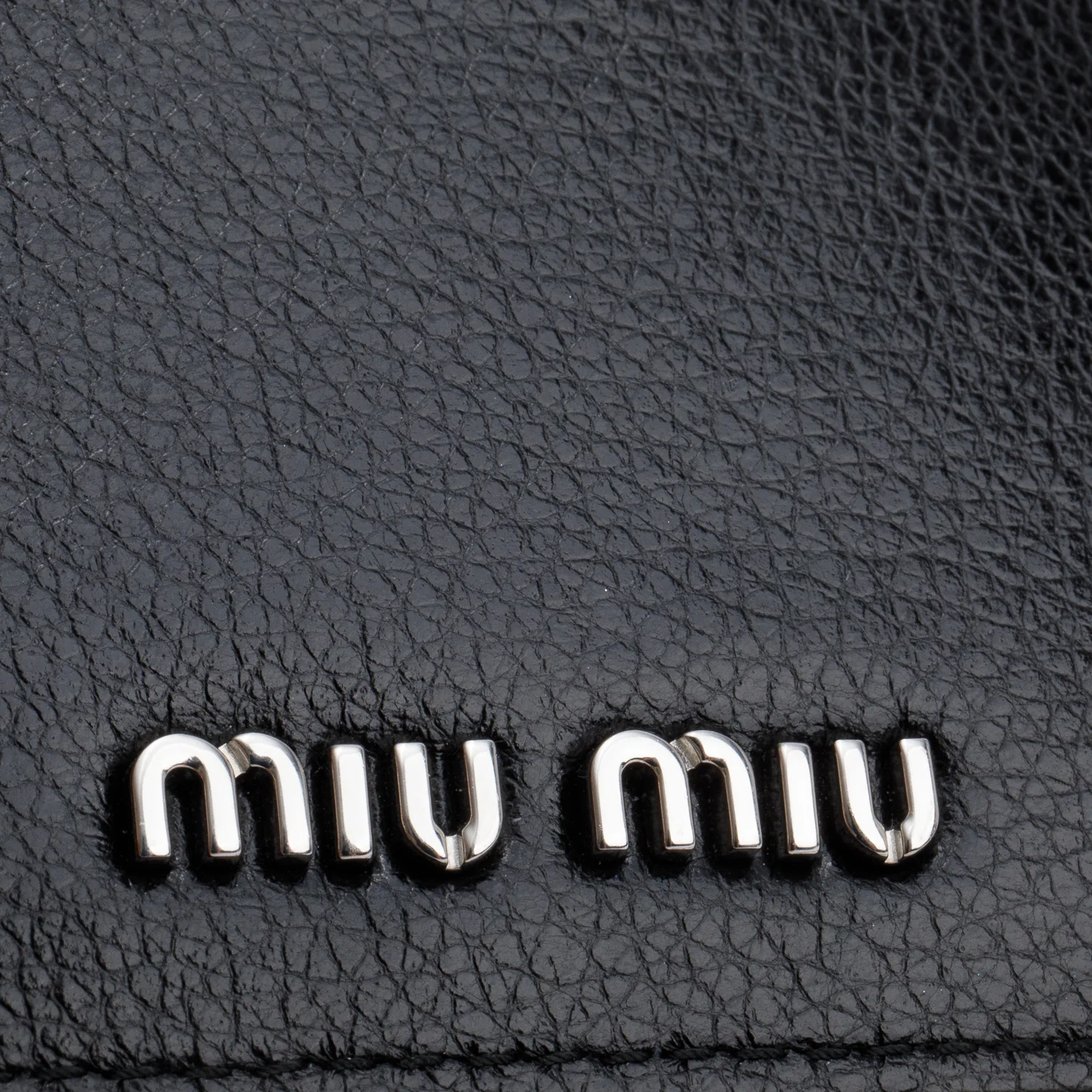 Miu Miu Black Leather Crystal Fringe Card Holder Crossbody - Image 6