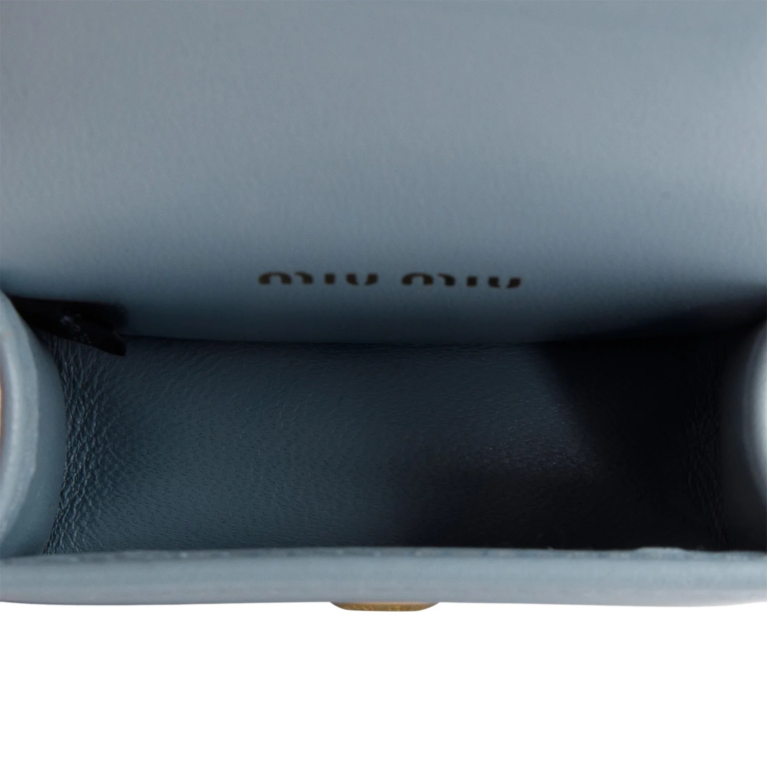 Miu Miu Blue Nappa Leather Airpod Case w/ Chain Strap & Box - Image 9
