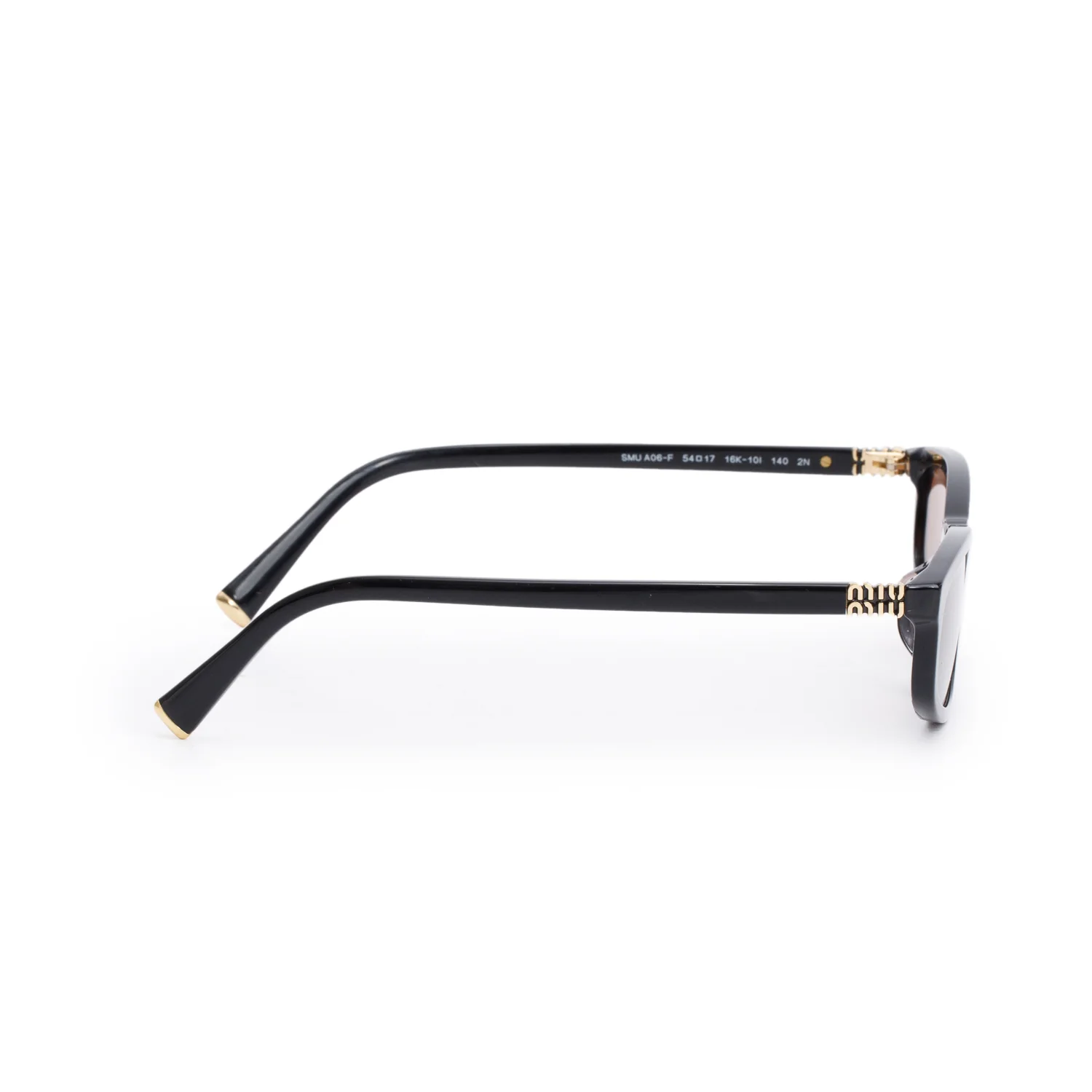 Miu Miu MUA06F Black Acetate Oval Sunglasses w/ Box & Case - Image 3