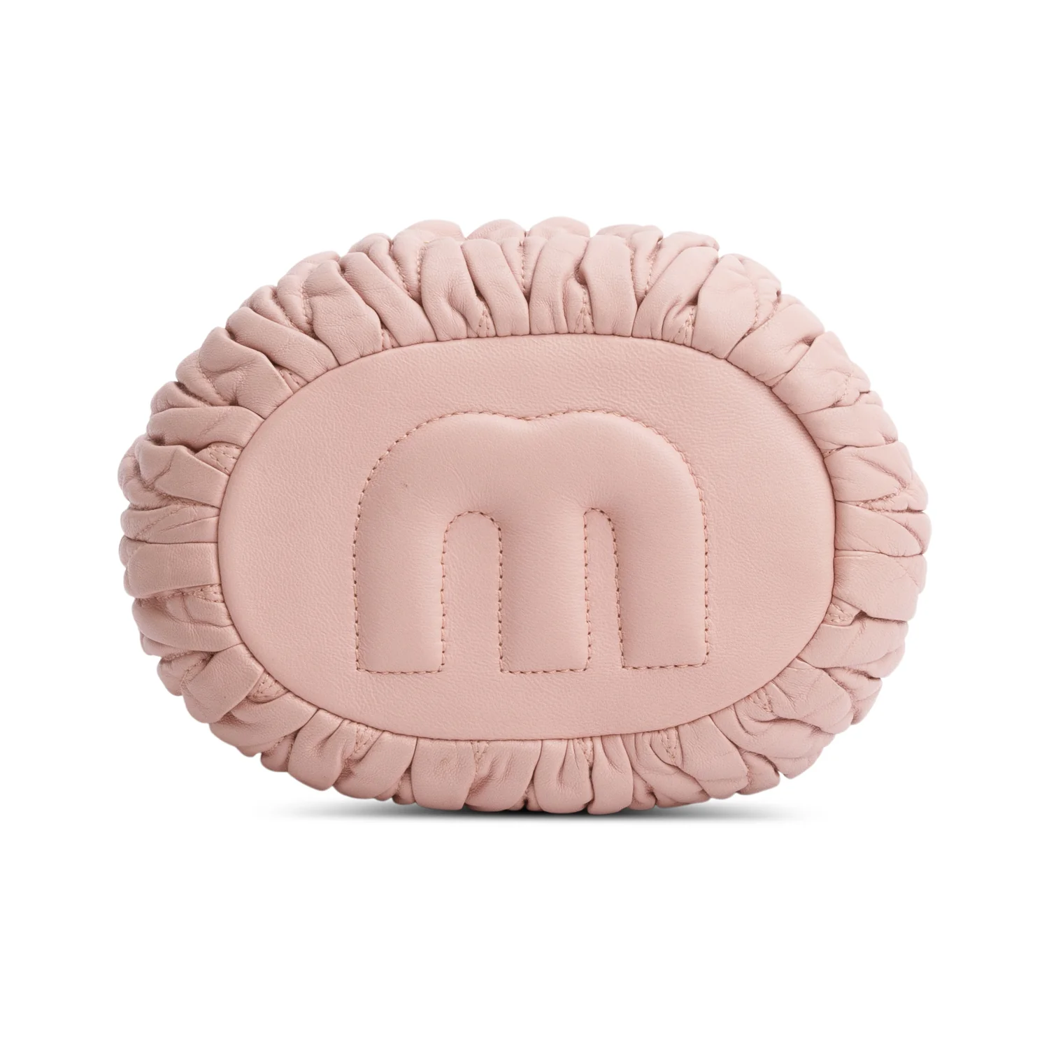 Miu Miu Pink Nappa Matelasse Leather Bucket Bag w/ Strap - Image 7