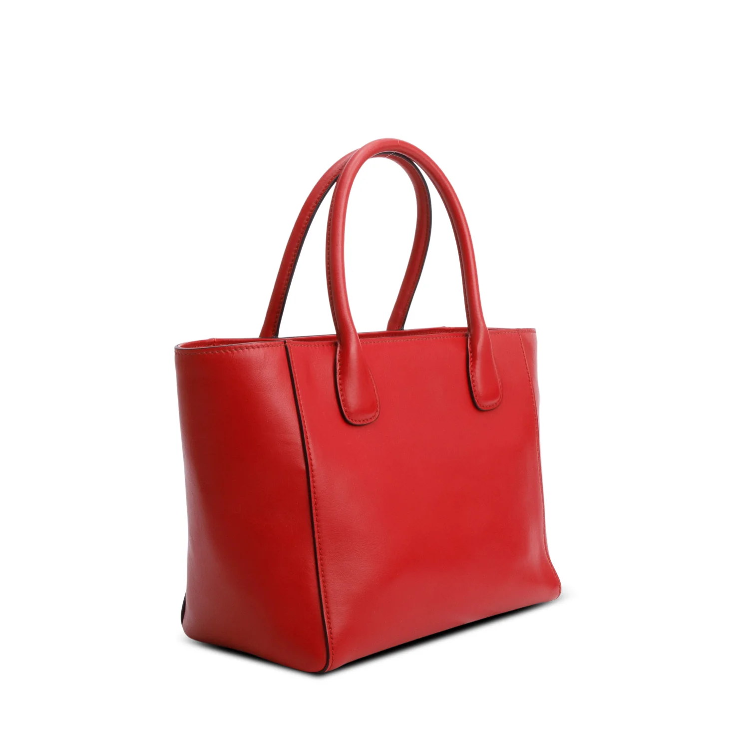 Miu Miu Red Shiny Calfskin Two Way Tote Bag w/ Strap - Image 6