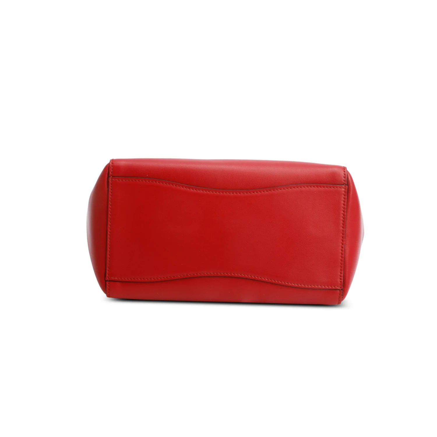 Miu Miu Red Shiny Calfskin Two Way Tote Bag w/ Strap - Image 7