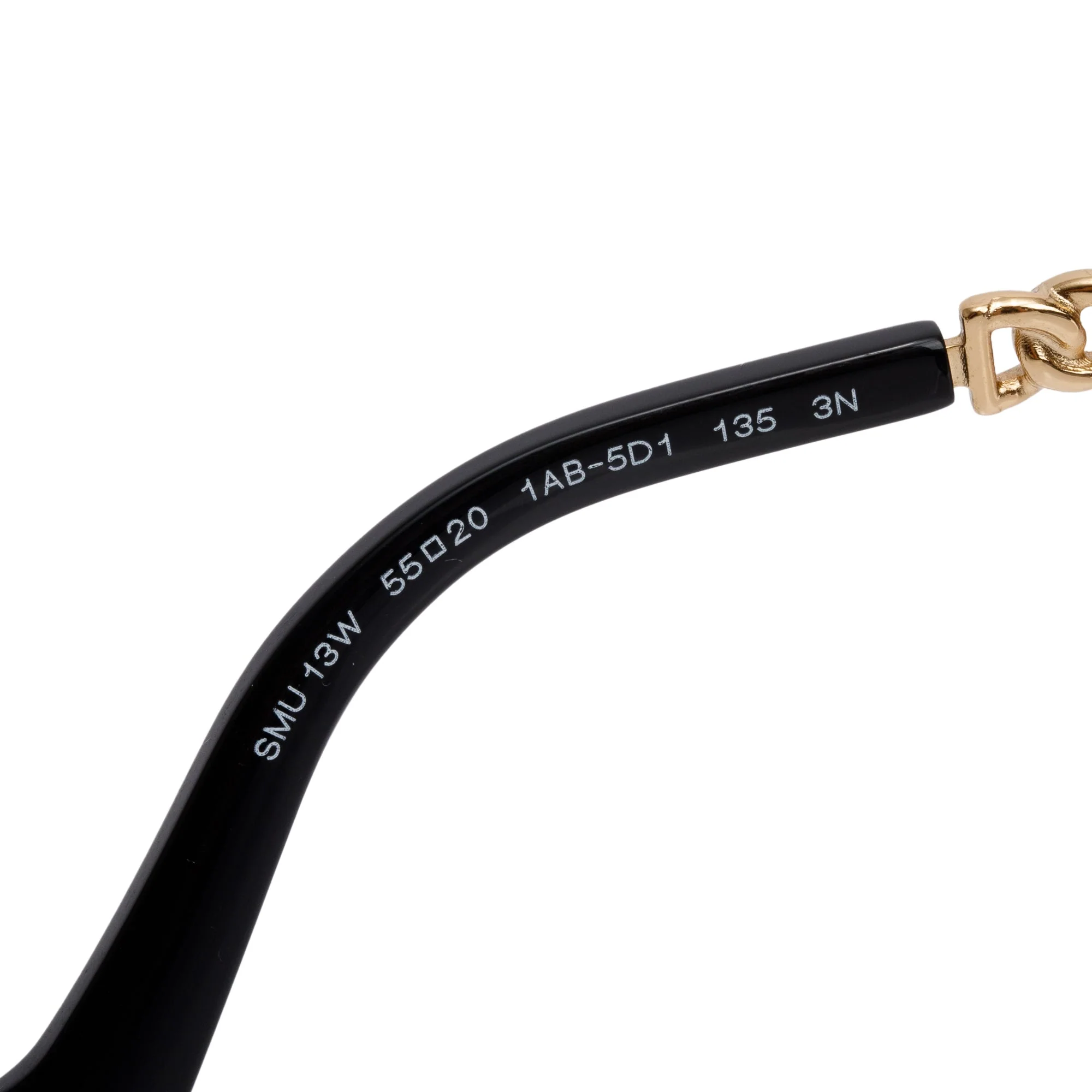 Miu Miu SMU 13W Black Acetate Logo Chain Accent Oversized Square Sunglasses w/ Case - Image 4