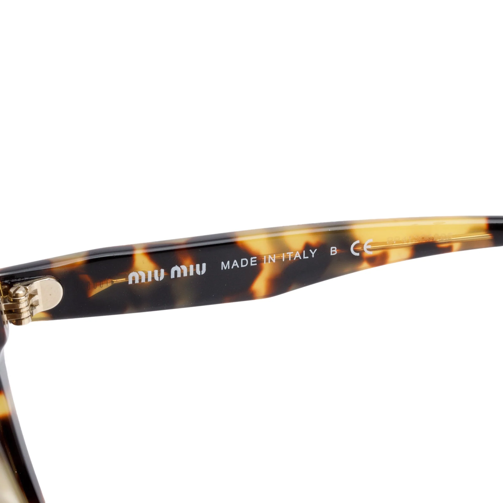Miu Miu SMU O8U Brown Tortoise Acetate Butterfly Sunglasses w/ Case - Image 5