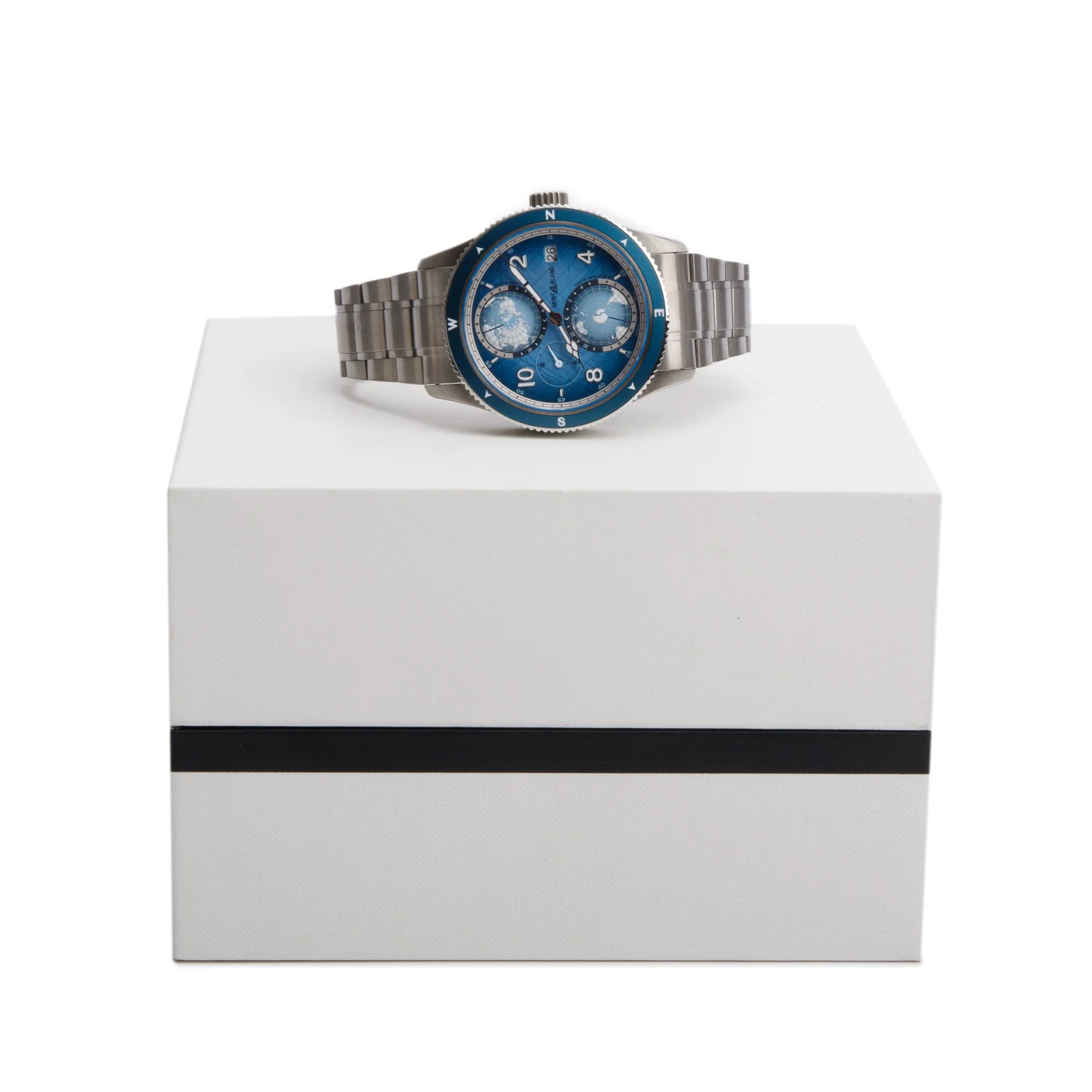 Montblanc 2023 Limited Edition Titanium 1858 Geosphere 0 Oxygen South Pole Exploration 42 MM Automatic Watch Blue Dial 7511 w/ Box & Papers - Image 2