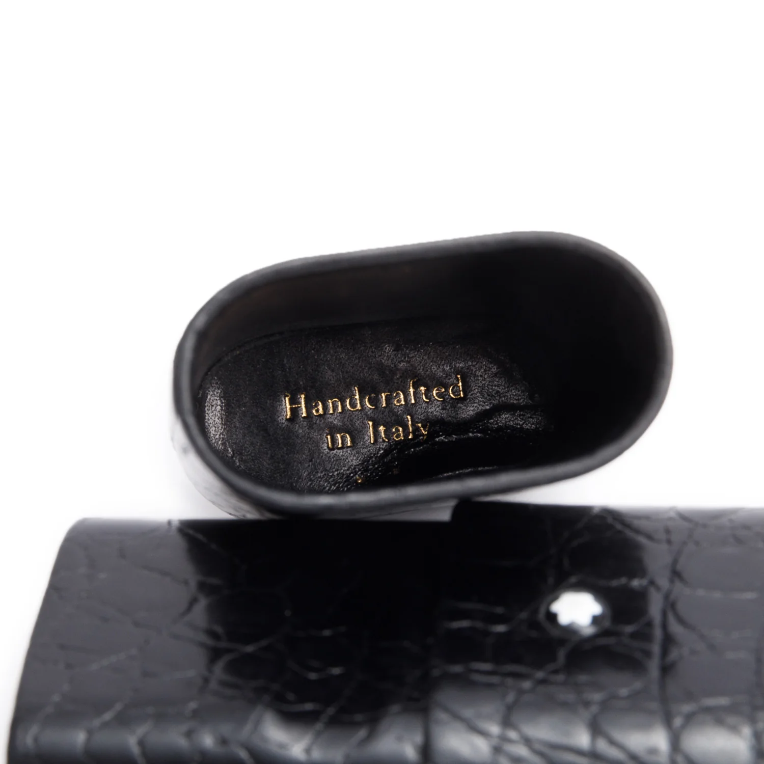 Montblanc Black Croc Embossed Leather Meisterstuck Pen Hard Case - Image 3