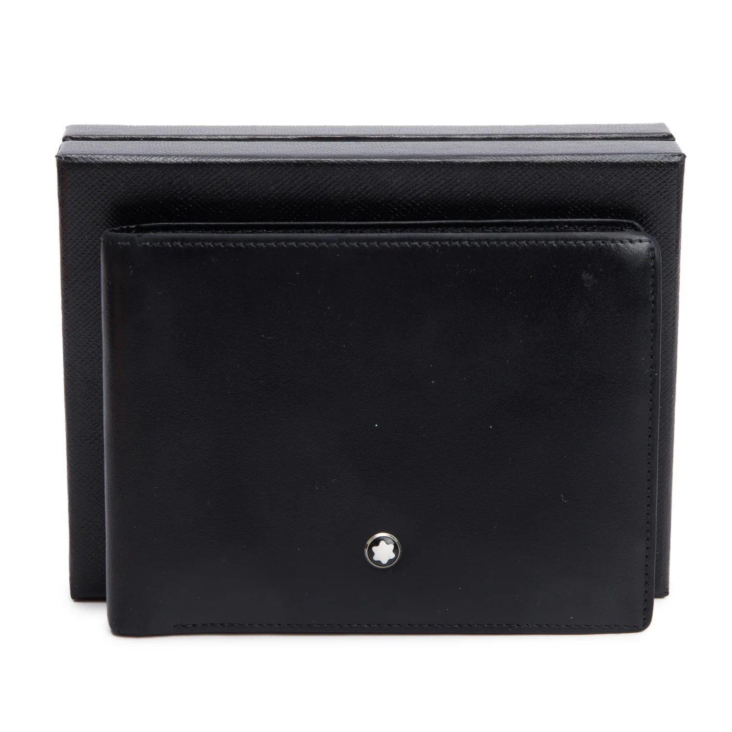 Montblanc Black Leather 6CC Meisterstuck Wallet w/ Box - Image 2