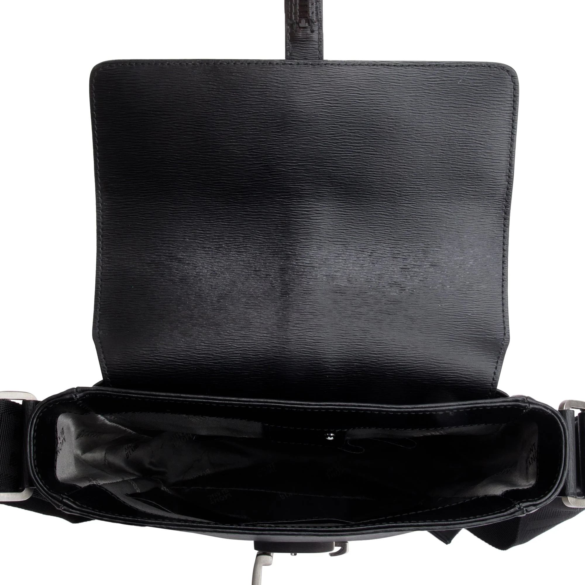 Montblanc Black Textured Leather 4810 Westside Messenger Bag - Image 8