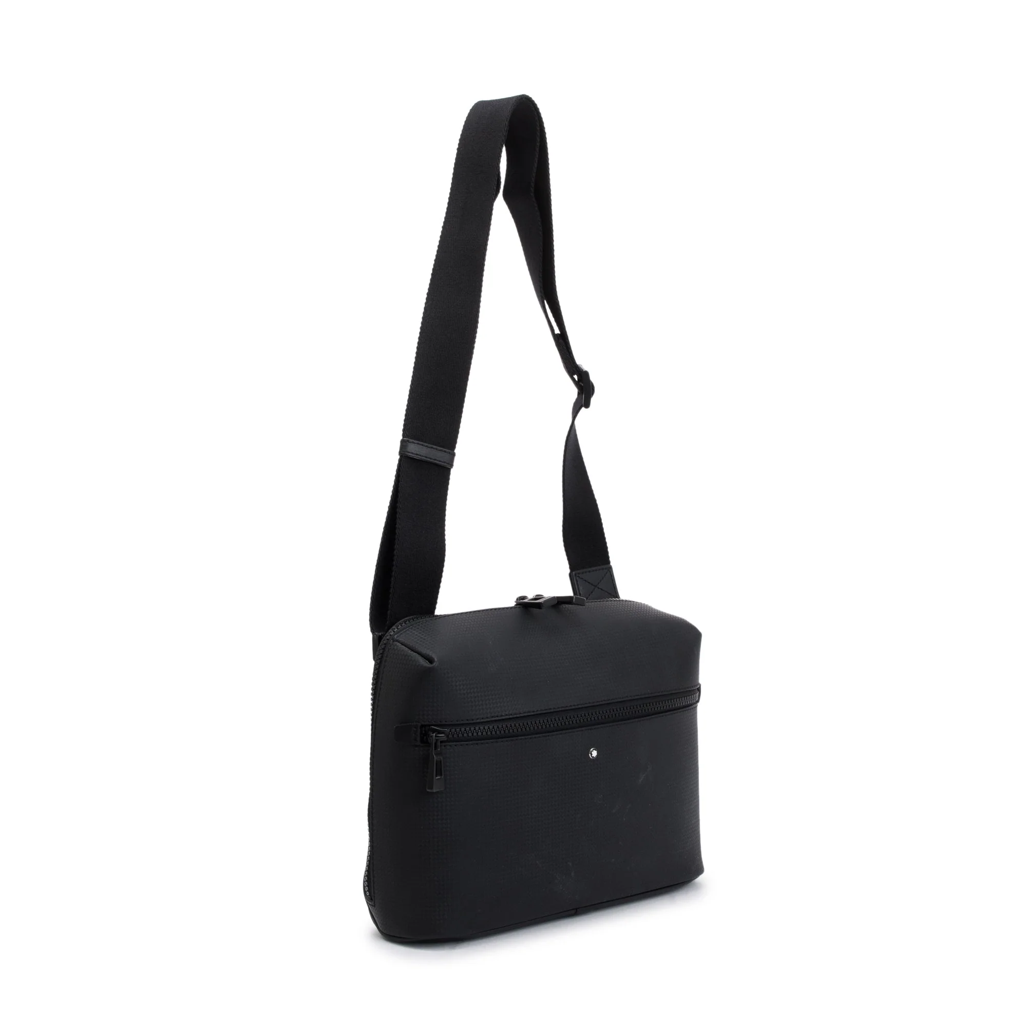 Montblanc Black Textured Leather Extreme 2.0 Zip Messenger Bag - Image 4