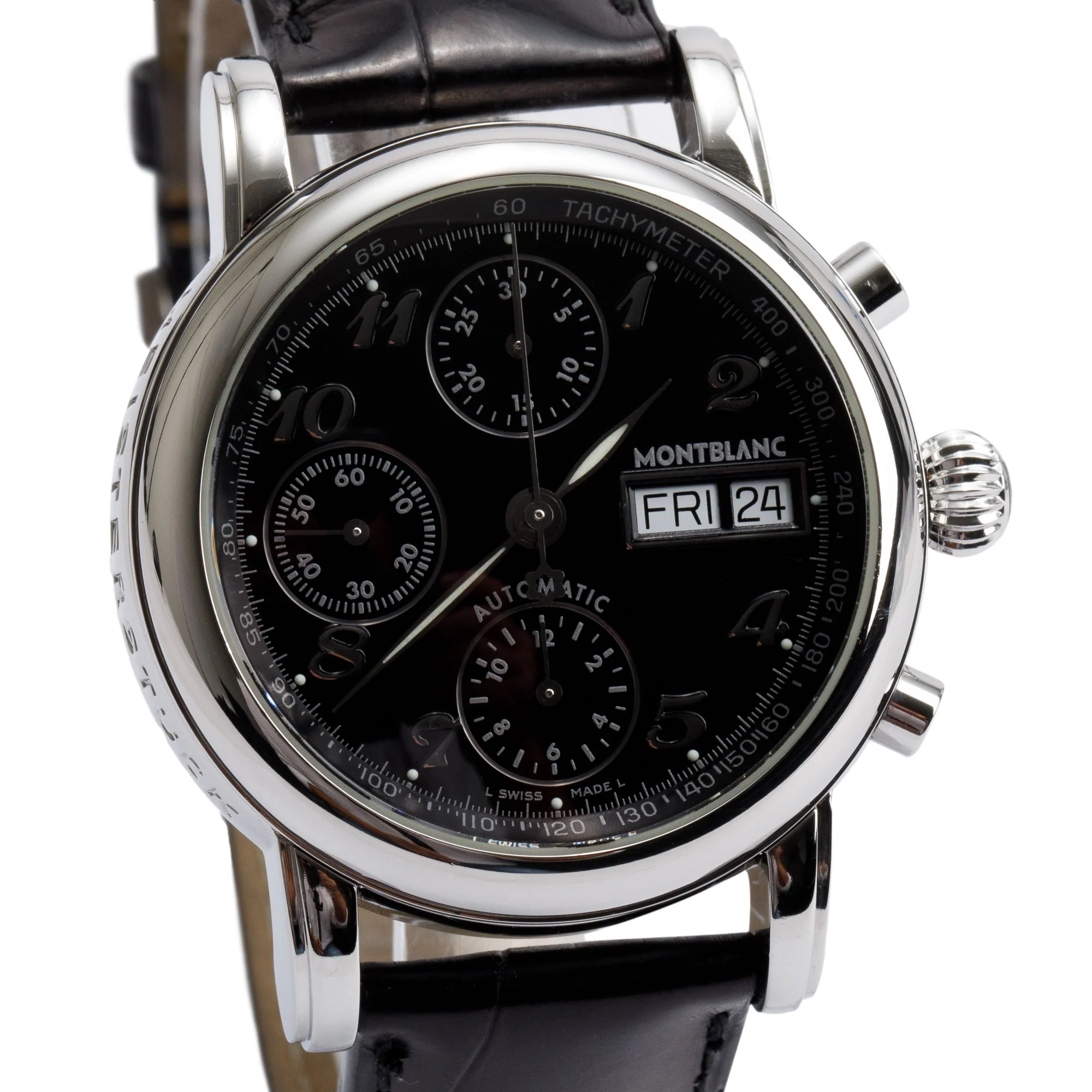 Montblanc Stainless Steel Meisterstuck Star Day Date 38 MM Chronograph Automatic Watch - Image 2