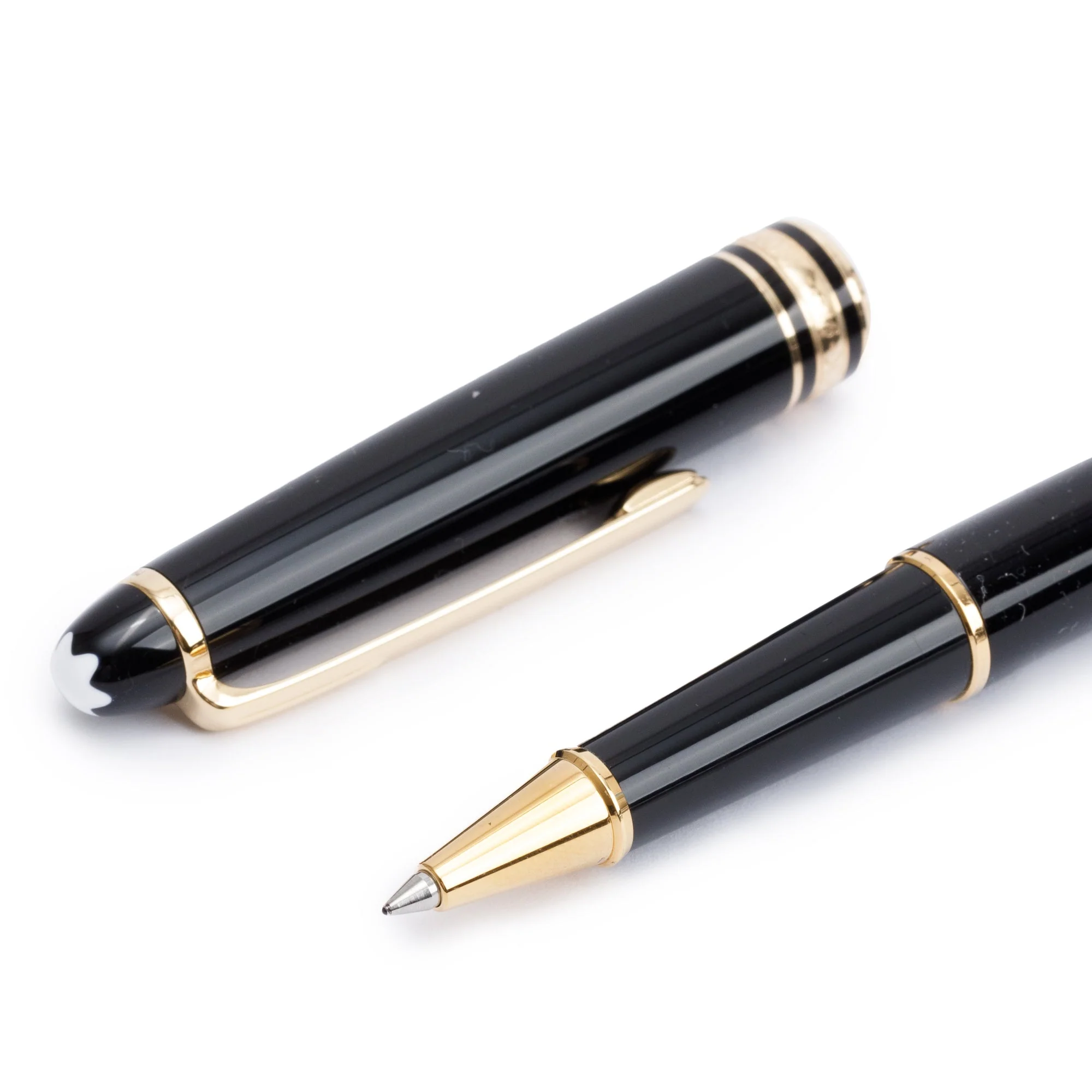 Montblanc Yellow Gold Coated Meisterstuck Rollerball Pen w/ Box - Image 3