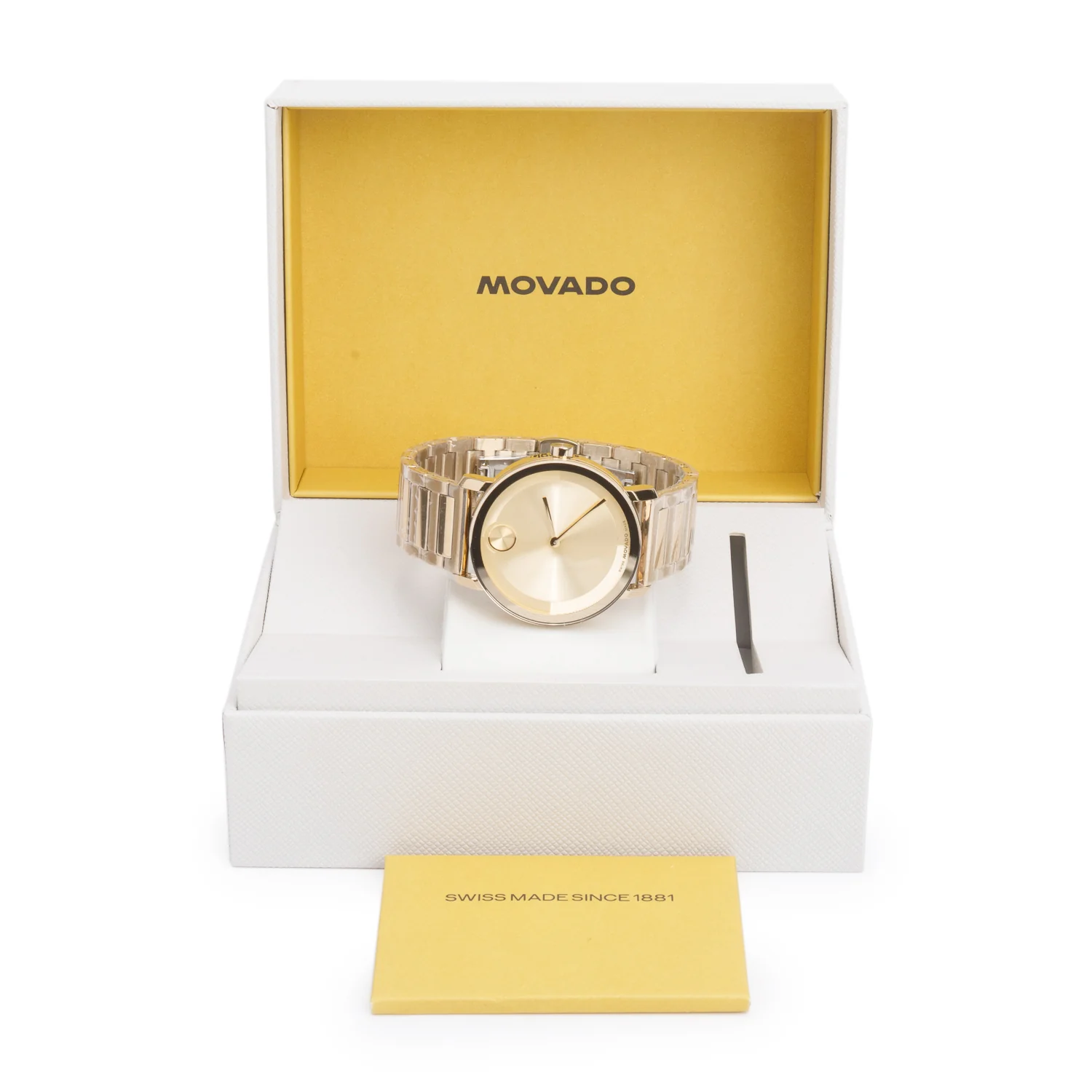 Movado Gold Plated Stainless Steel Bold Evolution 40 MM Quartz Watch w/ Box - Image 2