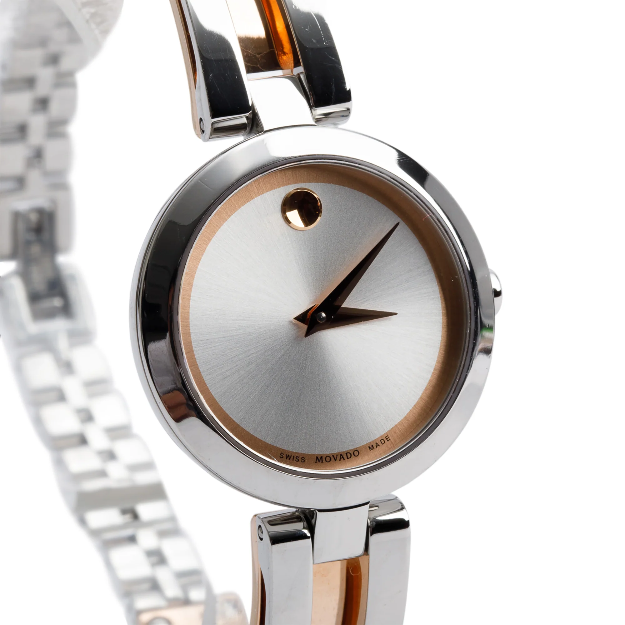Movado Rose Gold-Plated & Stainless Steel Aleena 27 MM Quartz Watch - Image 2