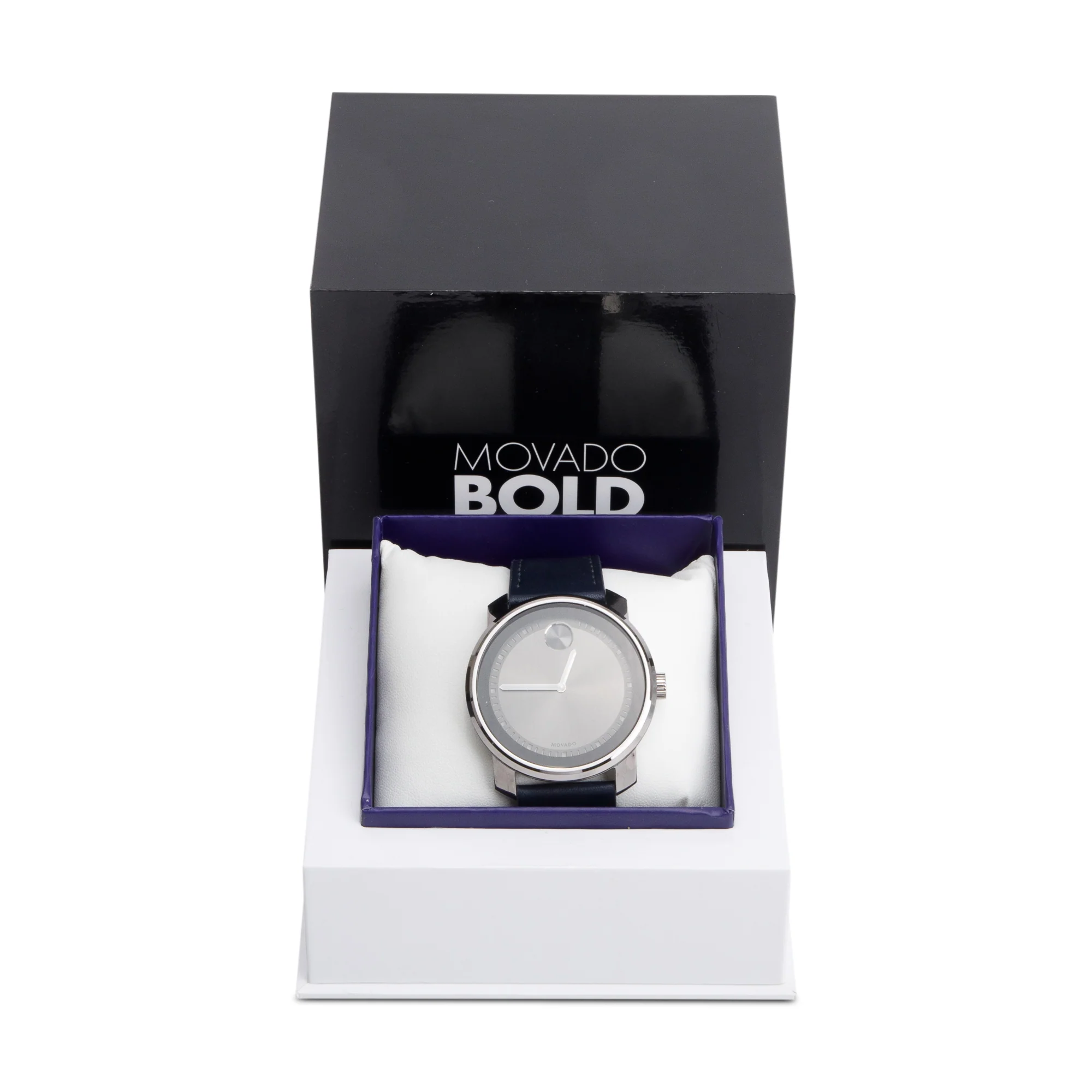 Movado Stainless Steel Bold 42 MM Quartz Watch w/ Box - Image 2