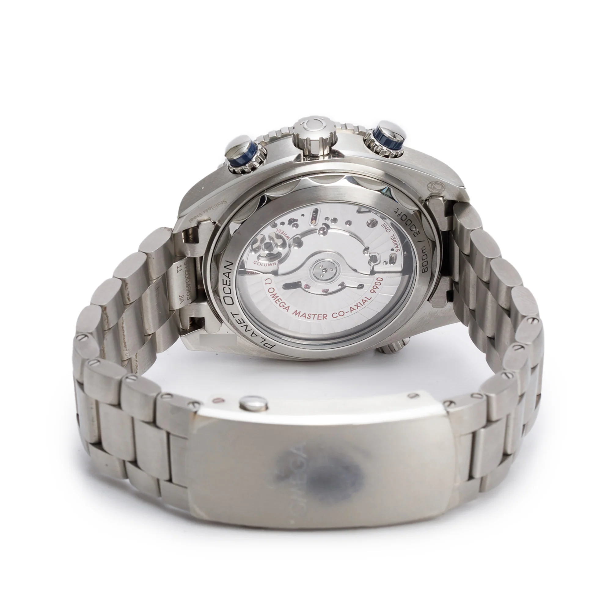 Omega 2021 Stainless Steel Seamaster Planet Ocean 600M 45.5 MM Co-Axial Master Chronometer Chronograph Automatic Watch Blue Dial w/ Box & Papers - Image 4
