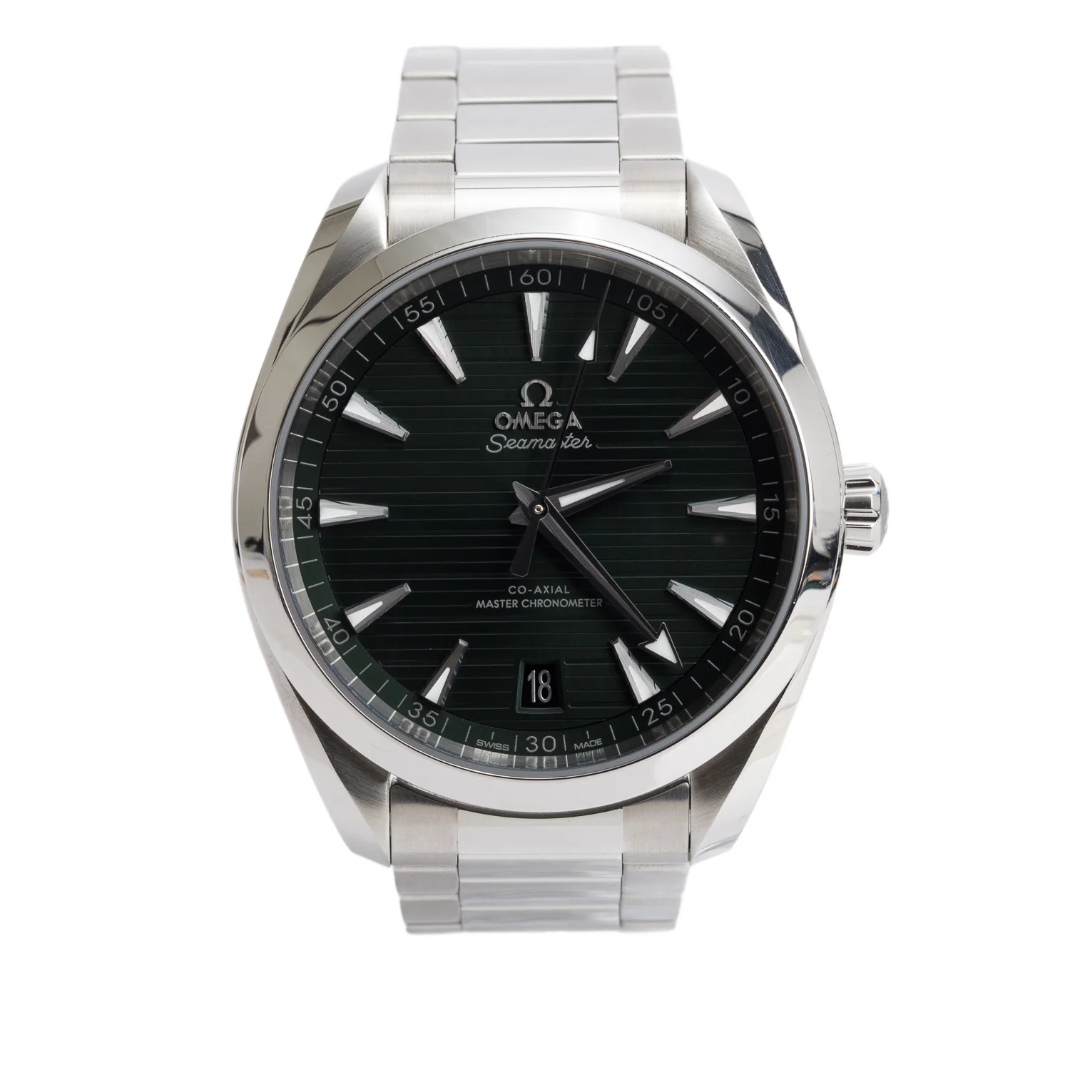 Omega 2023 Stainless Steel Seamaster Aqua Terra 41 MM Automatic Watch Green Dial w/ Box & Papers