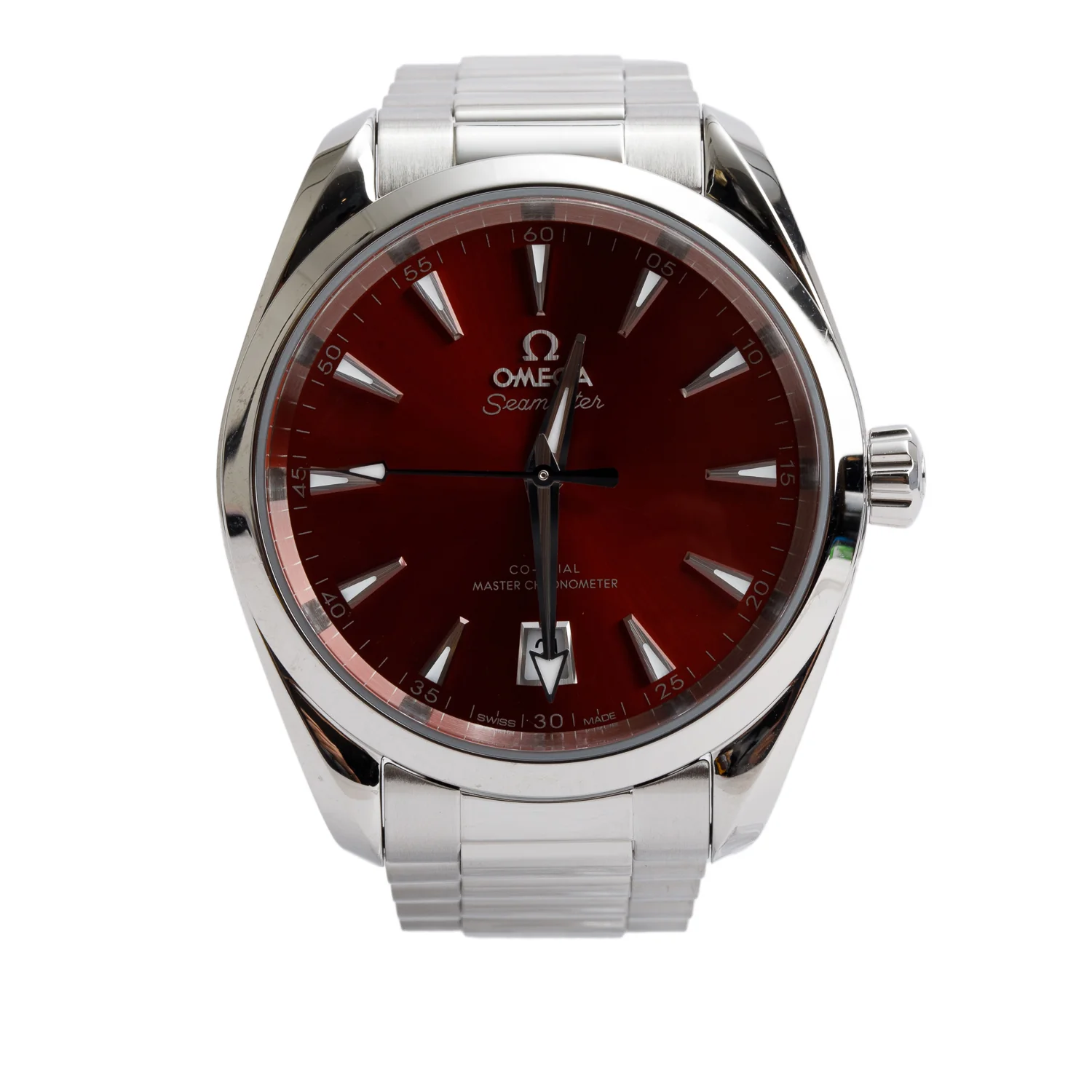 Omega 2023 Stainless Steel Seamaster Aqua Terra Shades Co-Axial Master Chronometer 38 MM Automatic Watch Terracotta Dial w/ Papers