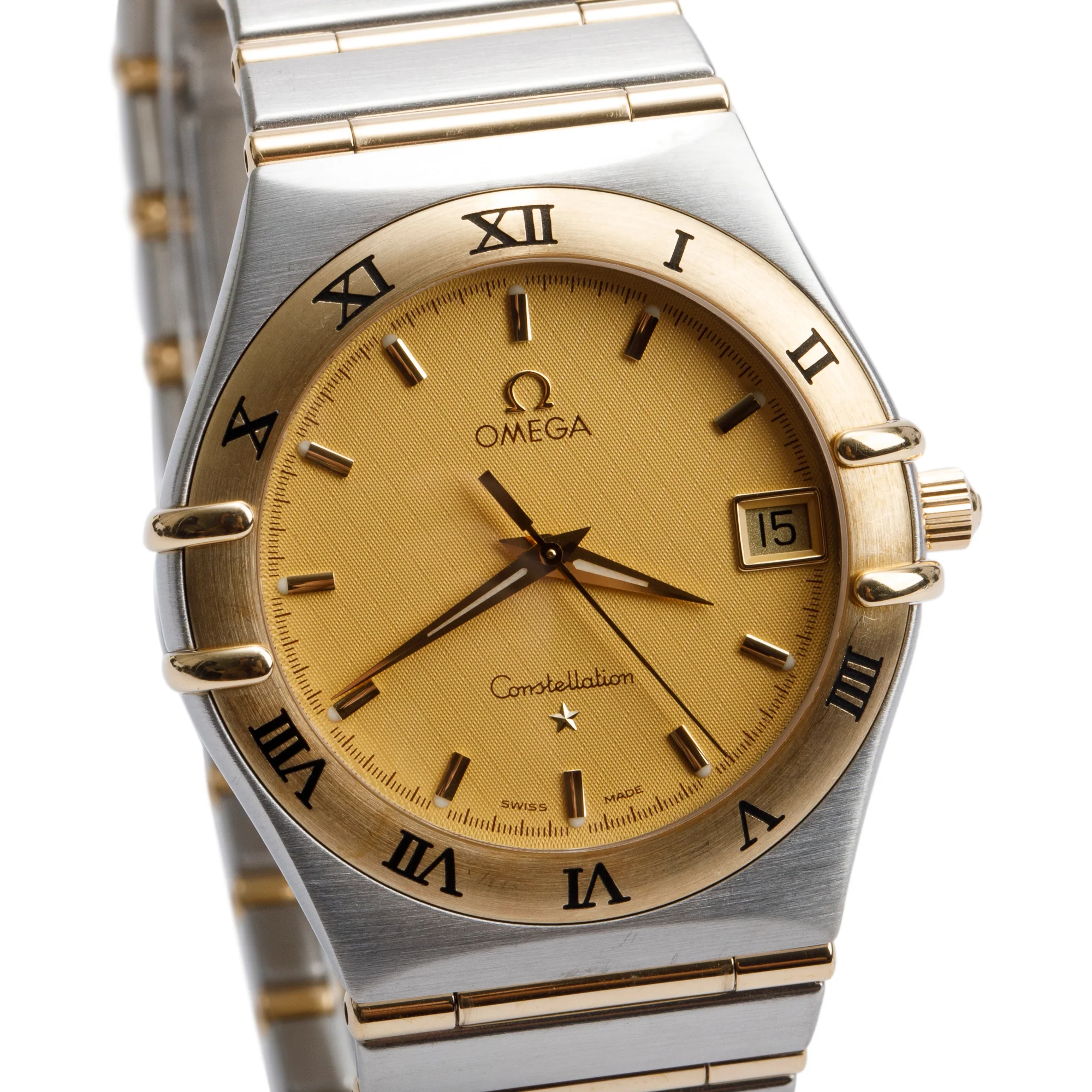 Omega Stainless Steel & 18k Yellow Gold Constellation 33.5 MM Quartz Watch w/ Papers - Image 2