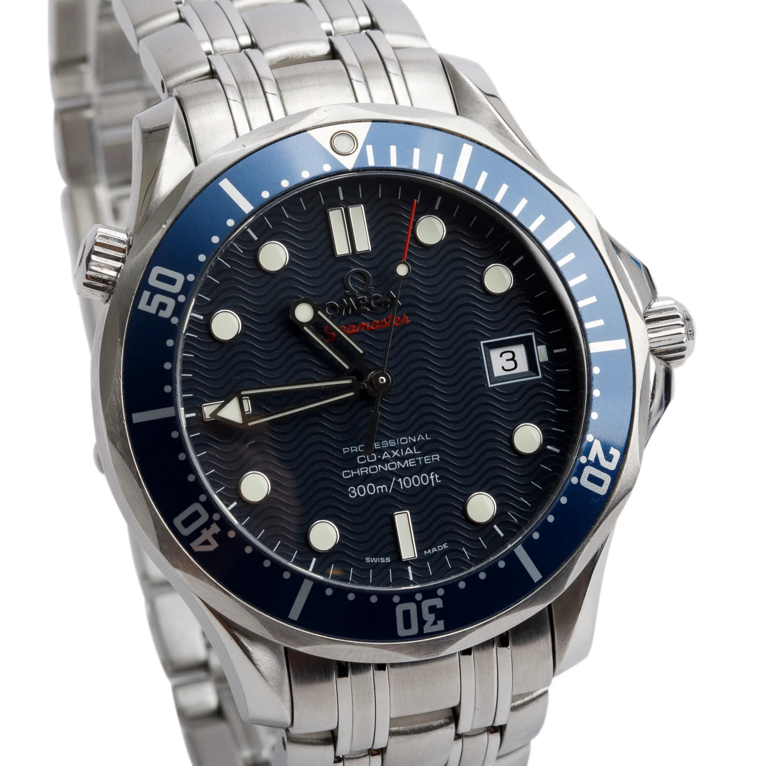 Omega Stainless Steel James Bond Casino Royal Red Seamaster Diver 300M Professional Co-Axial Chronometer 41 MM Automatic Watch w/ Box & Papers - Image 3